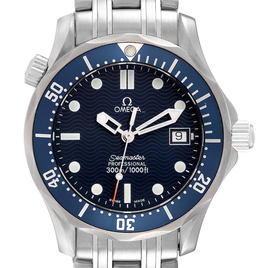 Omega Seamaster Bond 36 Midsize Blue Dial Steel Mens Watch 2561.80.00 SwissWatchExpo