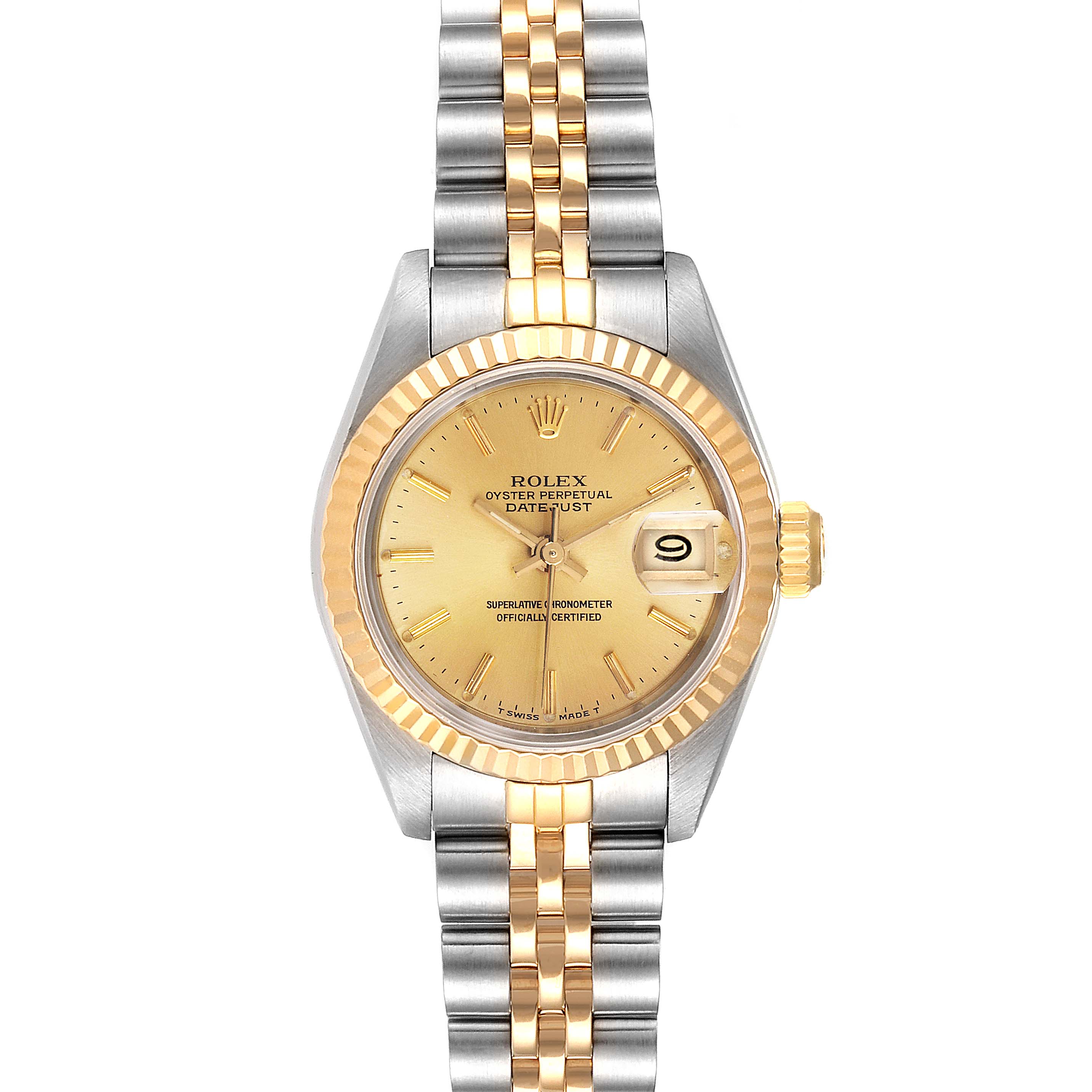 Rolex Datejust Steel Yellow Gold Jubilee Bracelet Ladies Watch 69173 ...