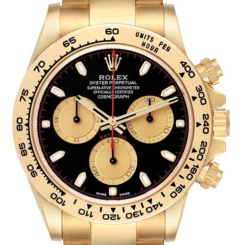 Photo of Rolex Daytona Black Dial Yellow Gold Mens Watch 116508