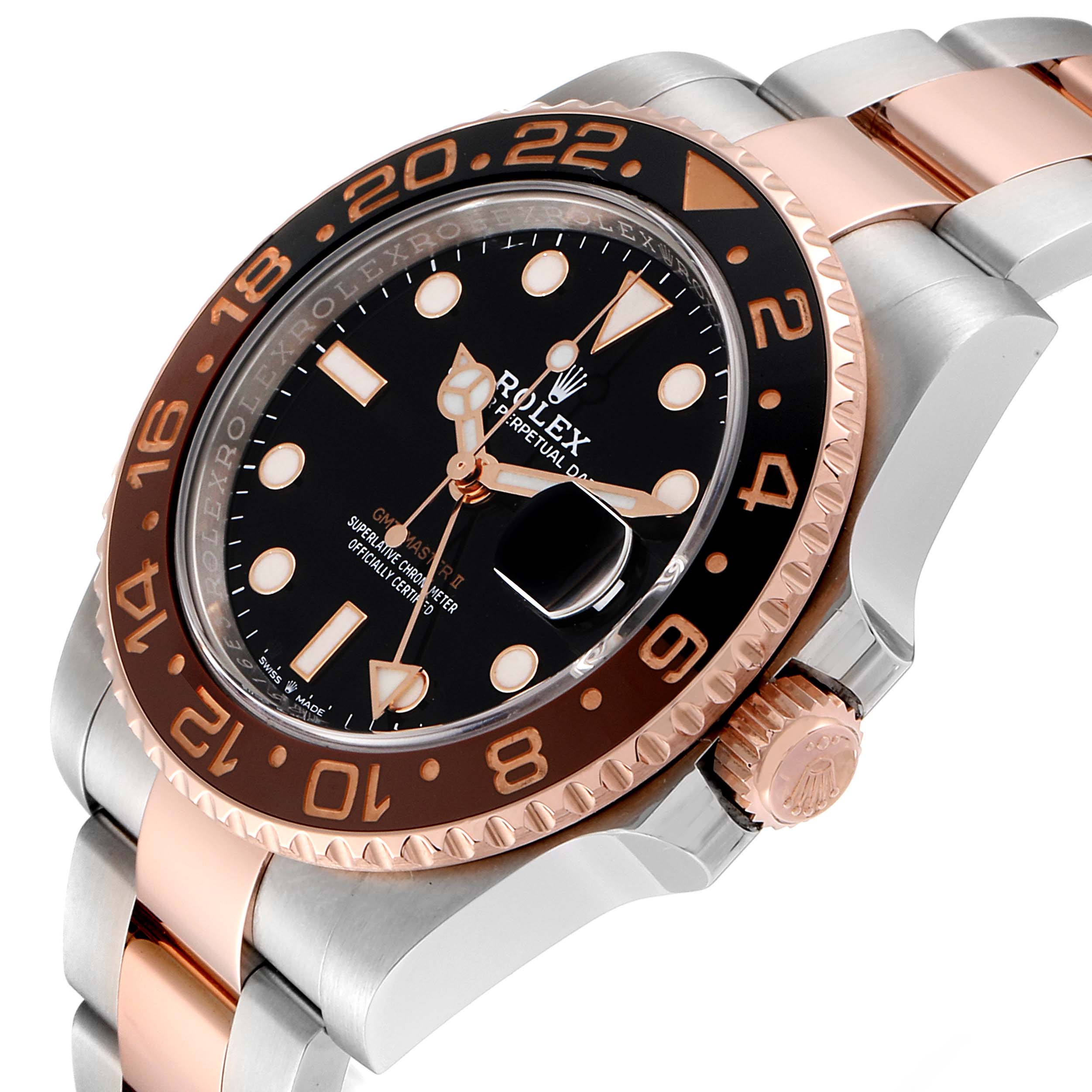 Rolex GMT Master II Steel Everose Gold Mens Watch 126711 SwissWatchExpo