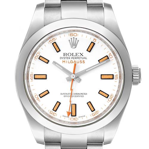 Photo of Rolex Milgauss White Dial Stainless Steel Mens Watch 116400