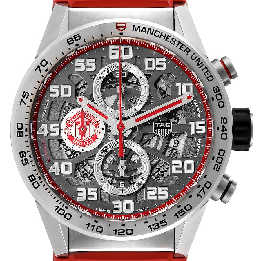 TAG Heuer Carrera Manchester United LE Steel Mens Watch CAR201M SwissWatchExpo