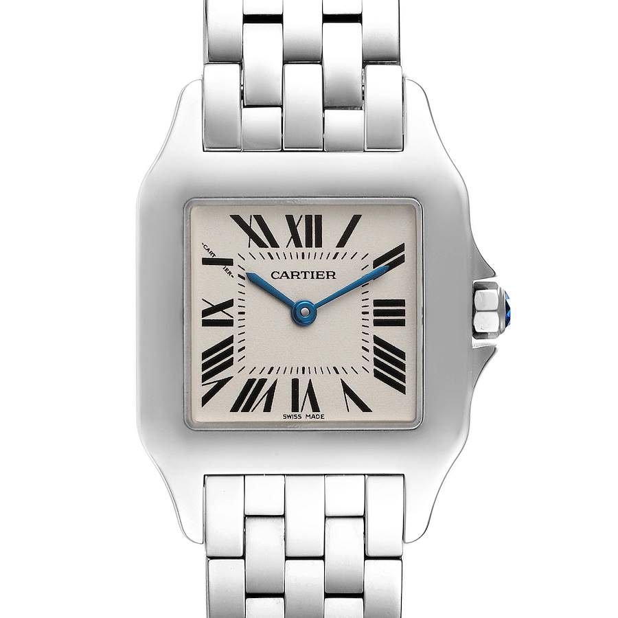 Cartier Santos Demoiselle Steel Midsize Ladies Watch W25065Z5 Box Papers SwissWatchExpo