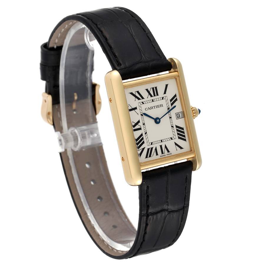 Cartier - Tank Louis : W1529756 : SOLD OUT : white dial on black crocodile  strap (new)