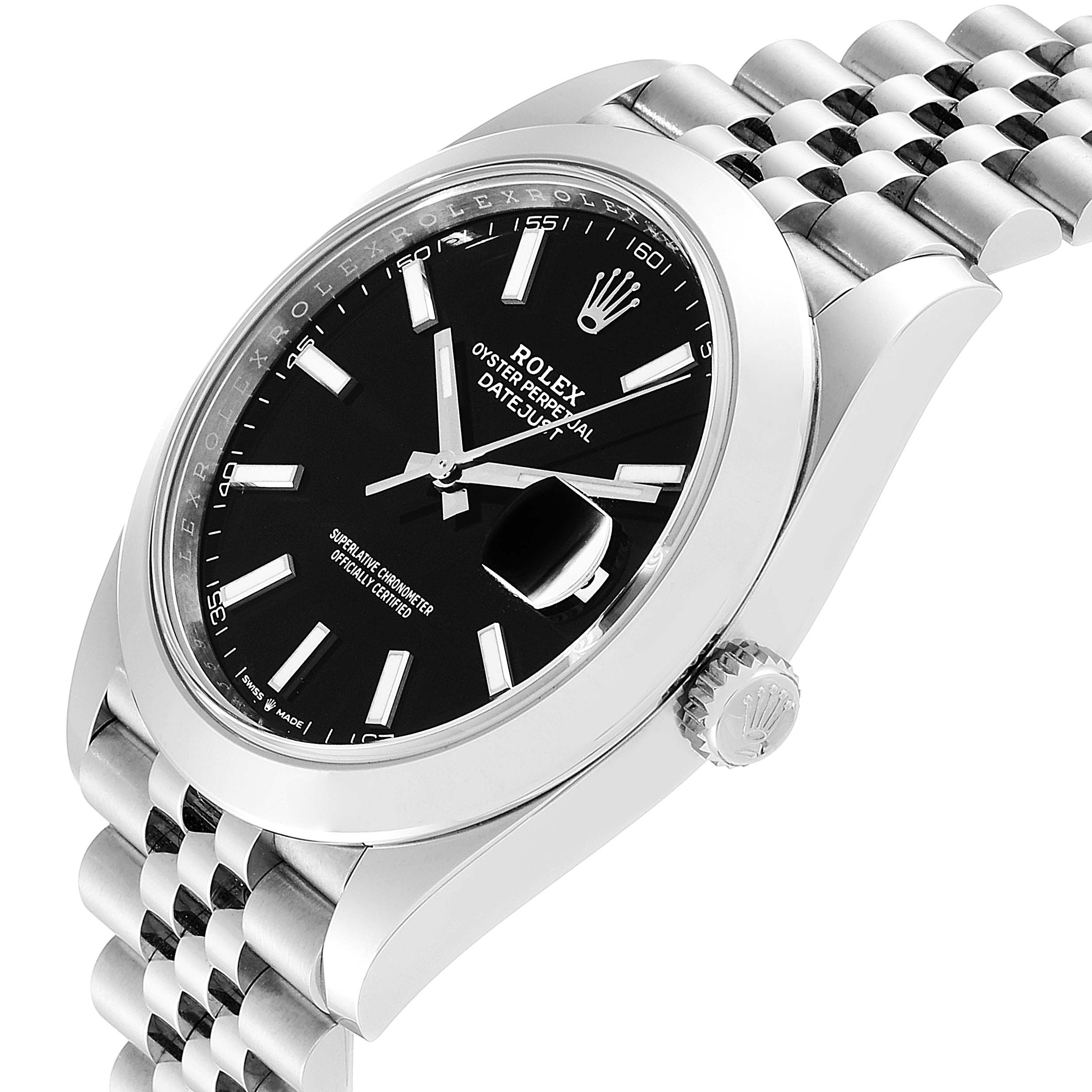 rolex datejust 41 black dial roman numerals