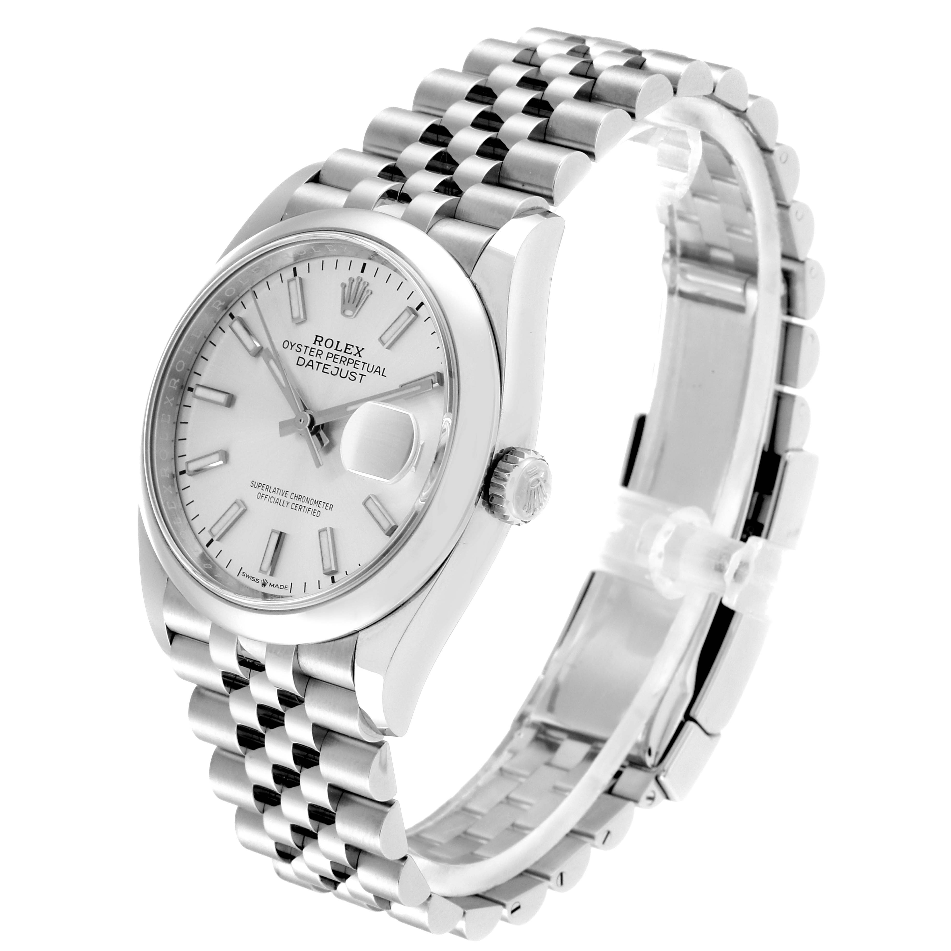 rolex 126200 silver