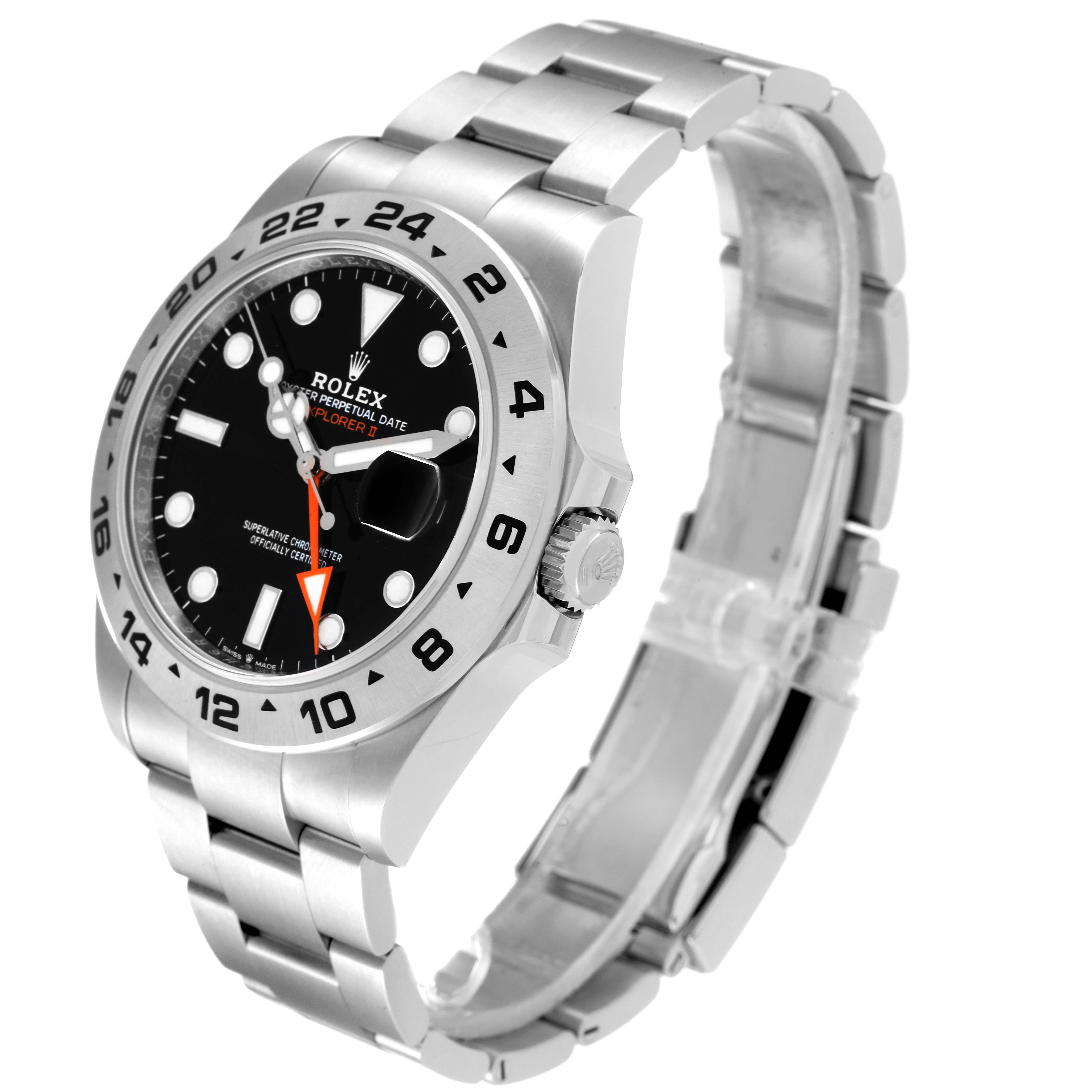 The image shows a side and front angle of a Rolex Explorer 226570 Men's Stainless Steel Black Dial 226570 Men's Stainless Steel Black Dial watch, displaying the face, bezel, crown, and bracelet.