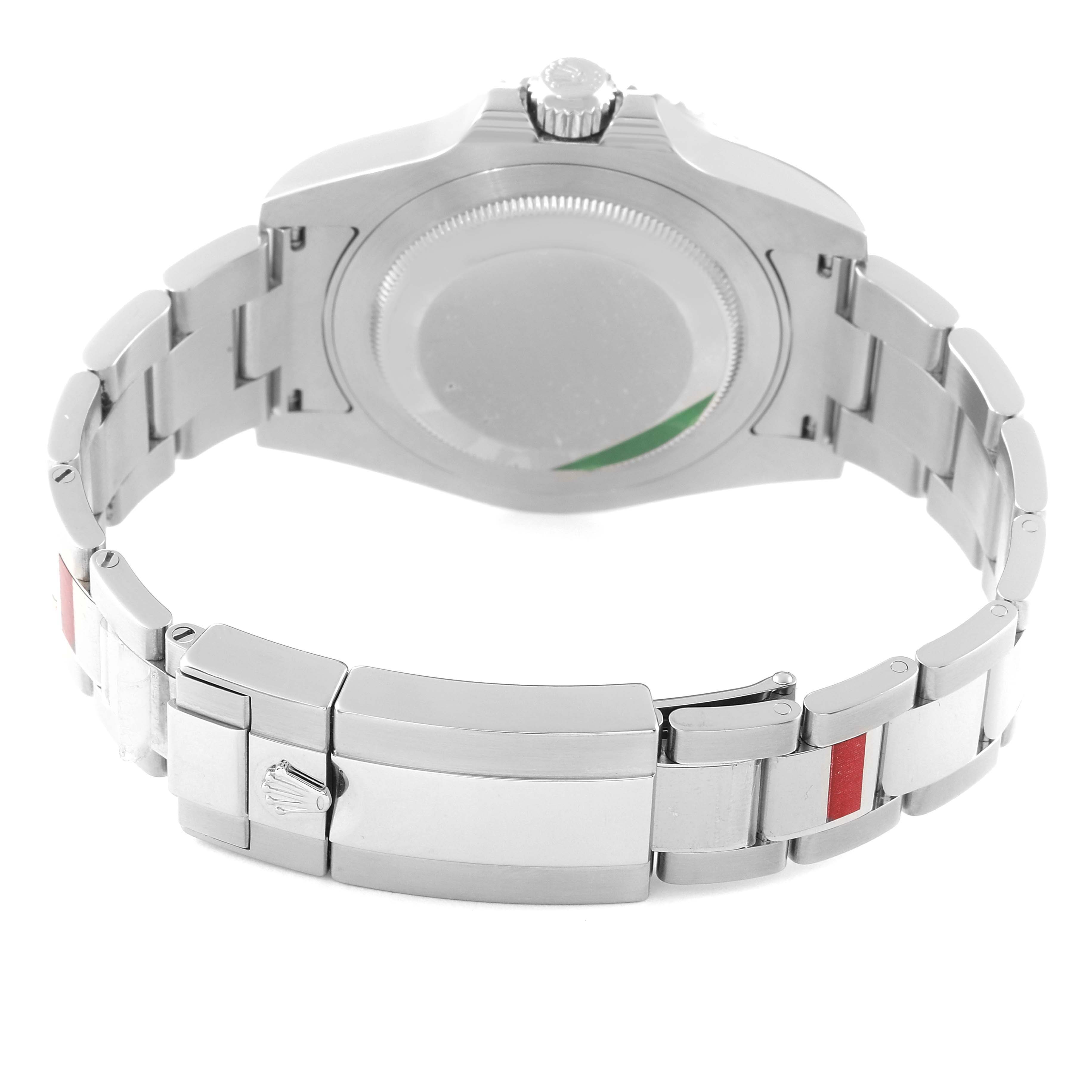 The image shows the back case and bracelet of a Rolex GMT-Master 116710 Men's Stainless Steel Black Dial 116710 Men's Stainless Steel Black Dial watch.