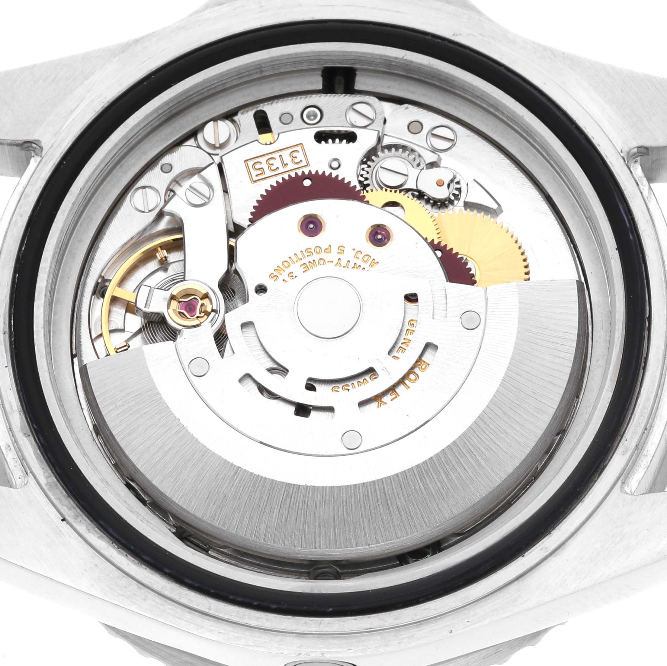 This image shows the internal mechanical movement of a Rolex Sea-Dweller 16600 Men
s Stainless Steel Black Dial 16600 Men
s Stainless Steel Black Dial watch viewed from the back.