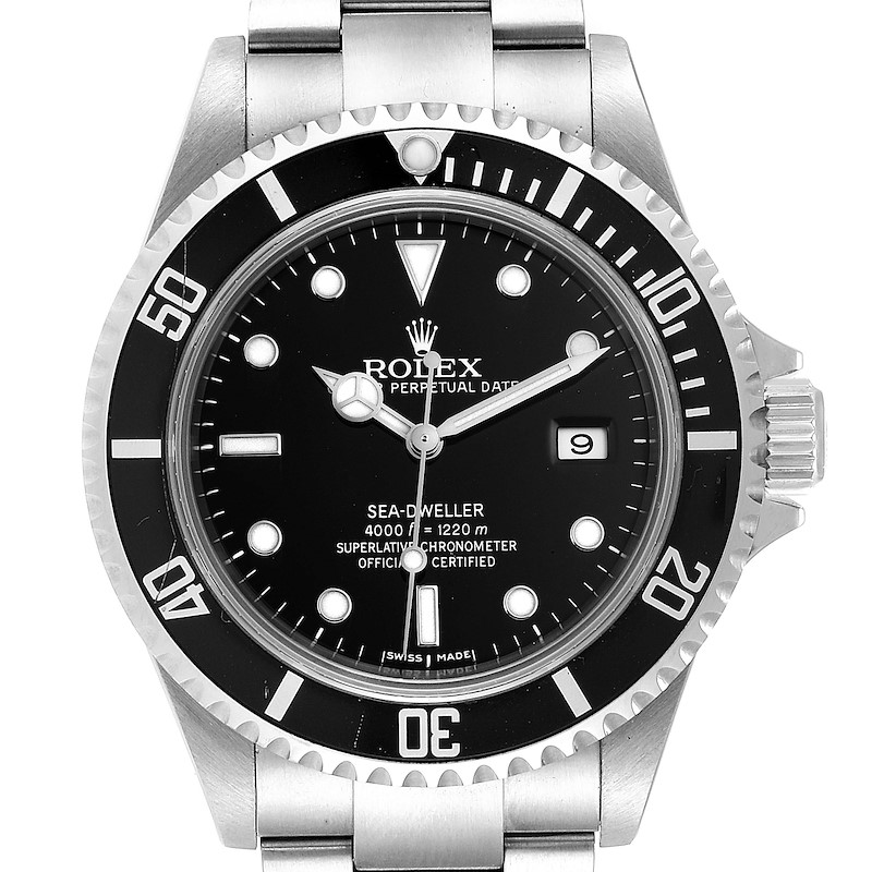 Rolex Seadweller Black Dial Oyster Bracelet Mens Watch 16600 Box Card SwissWatchExpo