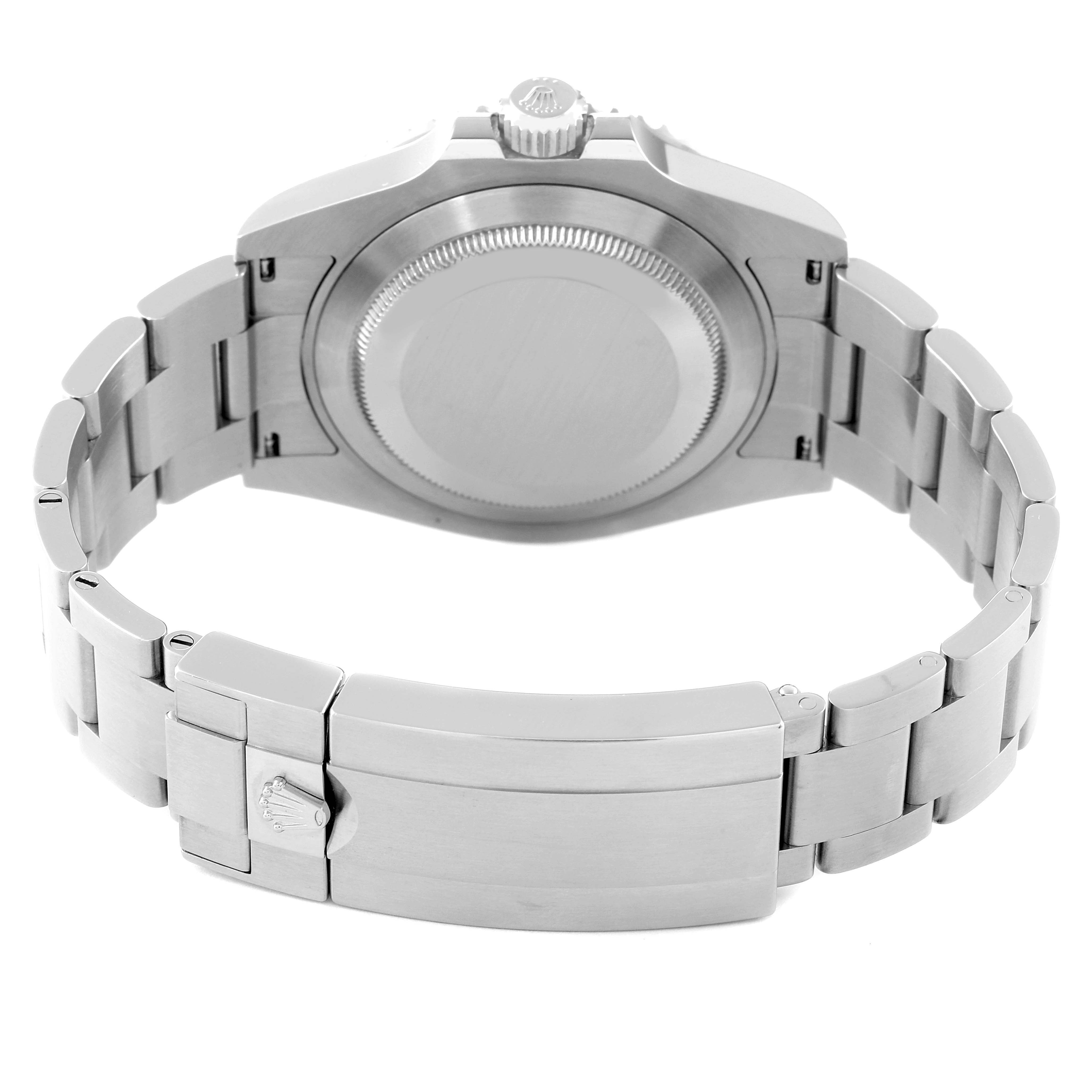 The image shows the back view of the Rolex Submariner 126610 Men
s Stainless Steel Black Dial 126610 Men
s Stainless Steel Black Dial watch, including the case back and part of the bracelet.