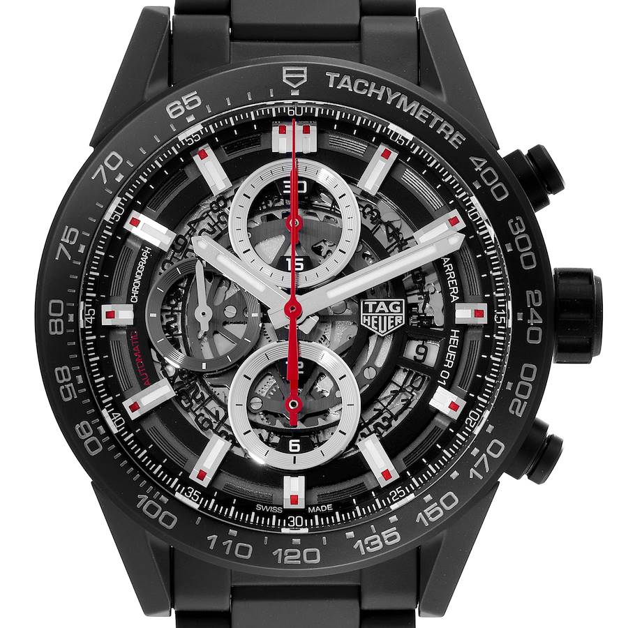 TAG Heuer Carrera Calibre 01 Skeleton Mens Watch CAR2090 Box Card SwissWatchExpo