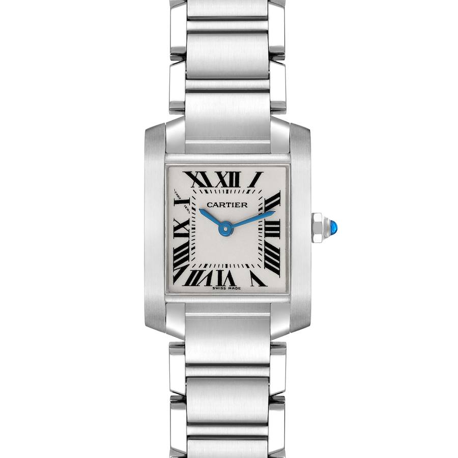 Cartier Tank Francaise Small Silver Dial Steel Ladies Watch W51008Q3 SwissWatchExpo