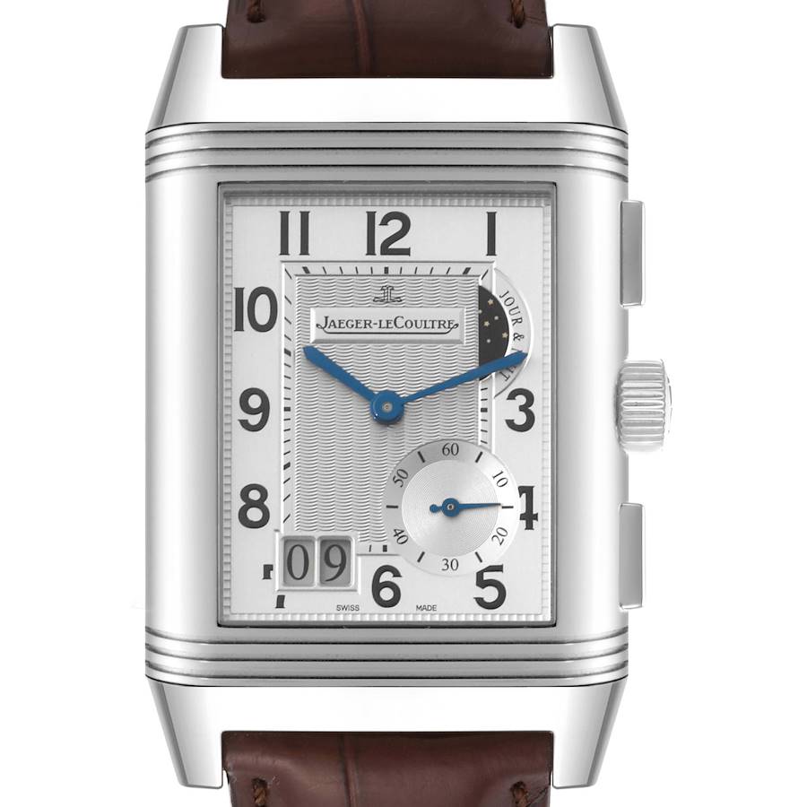 Jaeger LeCoultre Reverso Grande GMT Steel Mens Watch 240.8.18 Q3028420 SwissWatchExpo