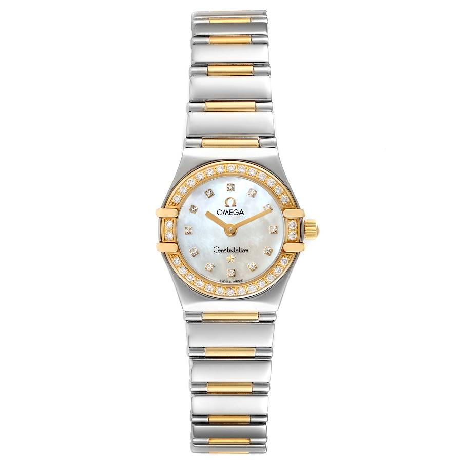 Omega Constellation Steel Yellow Gold Diamond Ladies Watch 1365.75.00 Box Card SwissWatchExpo