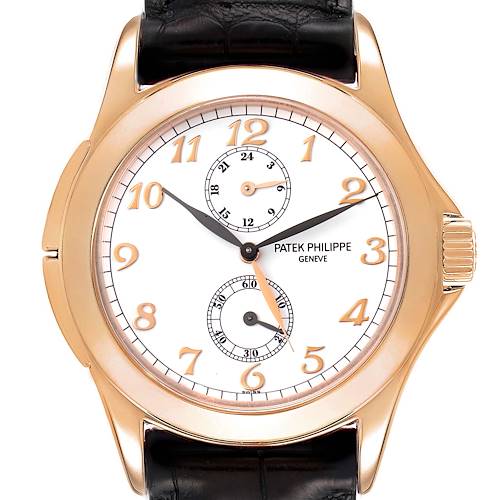 Photo of NOT FOR SALE Patek Philippe Calatrava Travel Time Rose Gold White Dial Mens Watch 5134 PARTIAL PAYMENT
