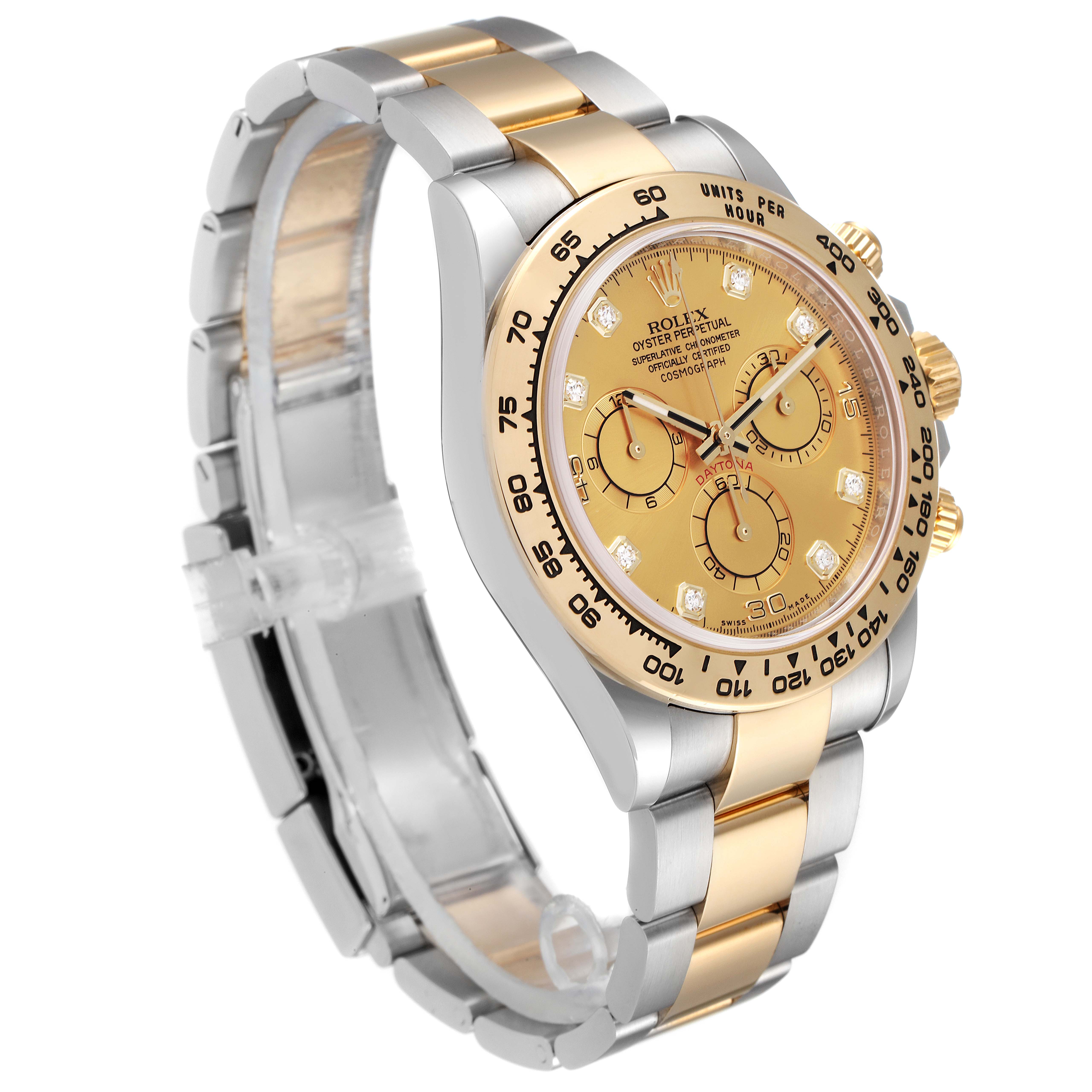 Rolex Cosmograph Daytona Steel Yellow Gold Diamond Watch 116503 ...
