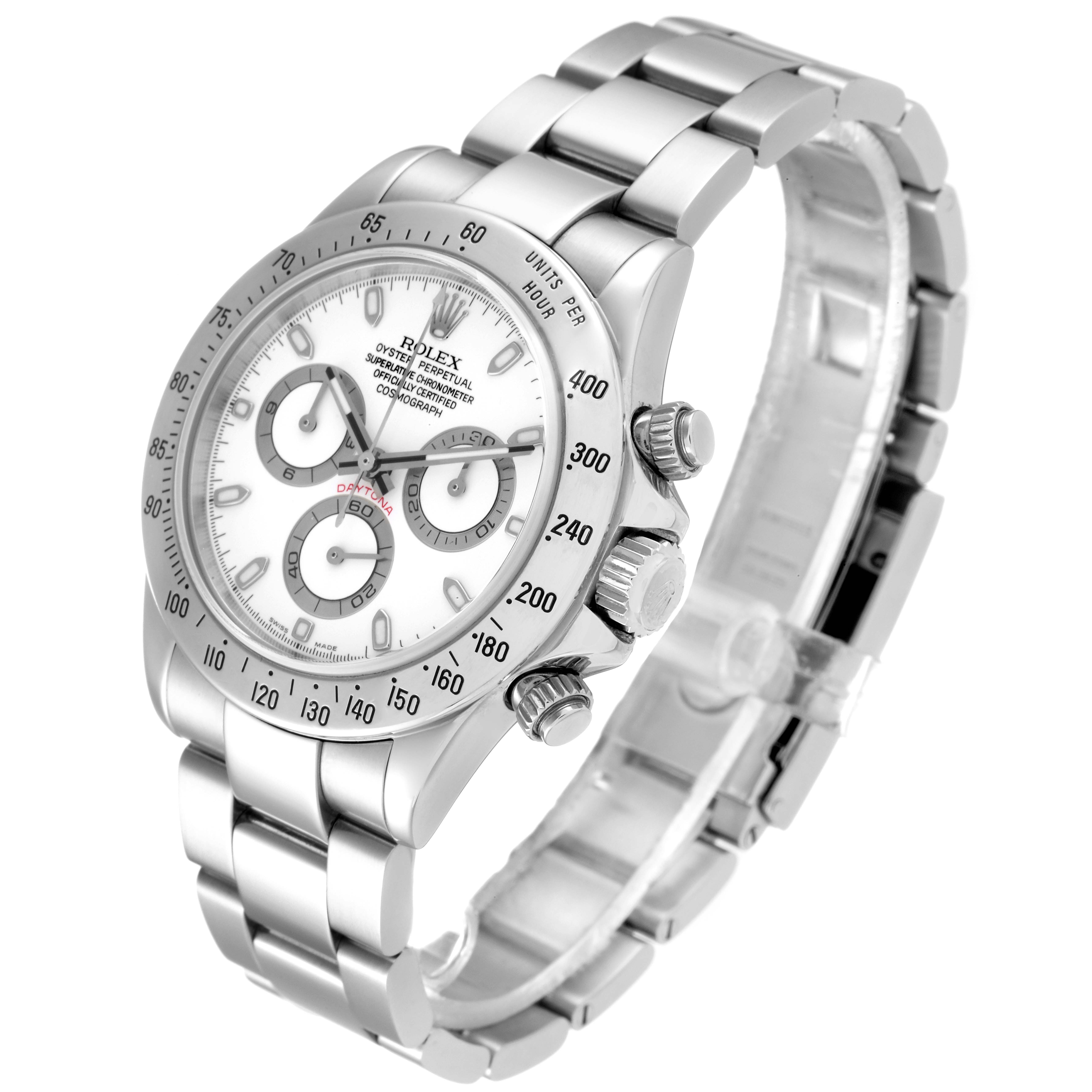 Rolex Daytona White Dial Chronograph Steel Mens Watch 116520 ...