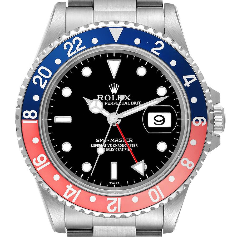 Rolex GMT Master 40mm Blue Red Pepsi Bezel Steel Mens Watch 16700 Box Papers SwissWatchExpo