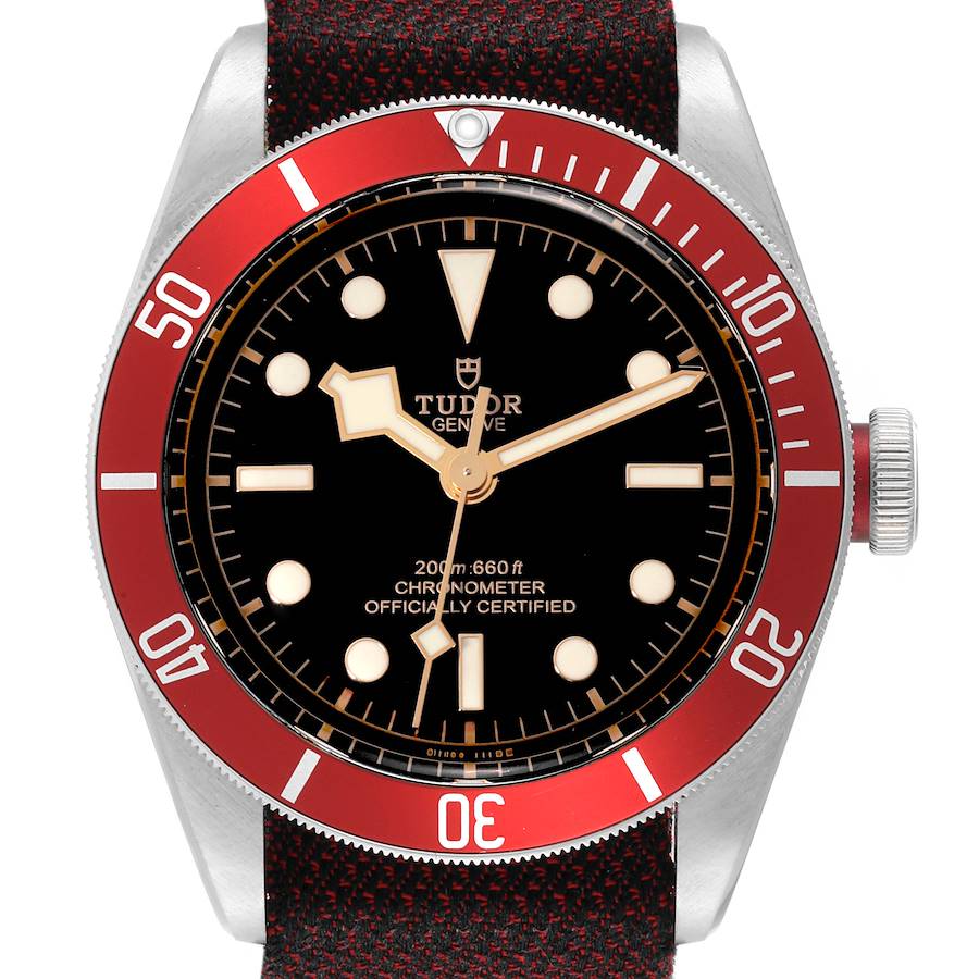 Tudor Heritage Black Bay Burgundy Bezel Steel Mens Watch 79230R Box Card SwissWatchExpo