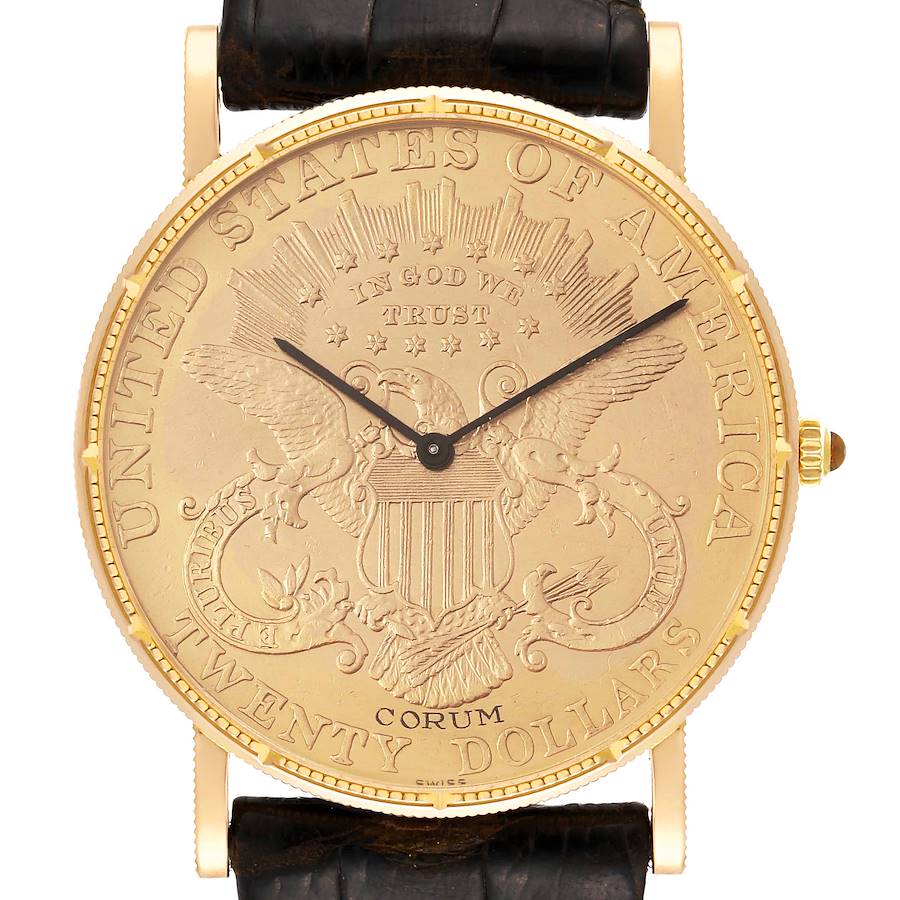 Corum 20 Dollars Double Eagle Yellow Gold Coin Mens Watch Year 1904 SwissWatchExpo