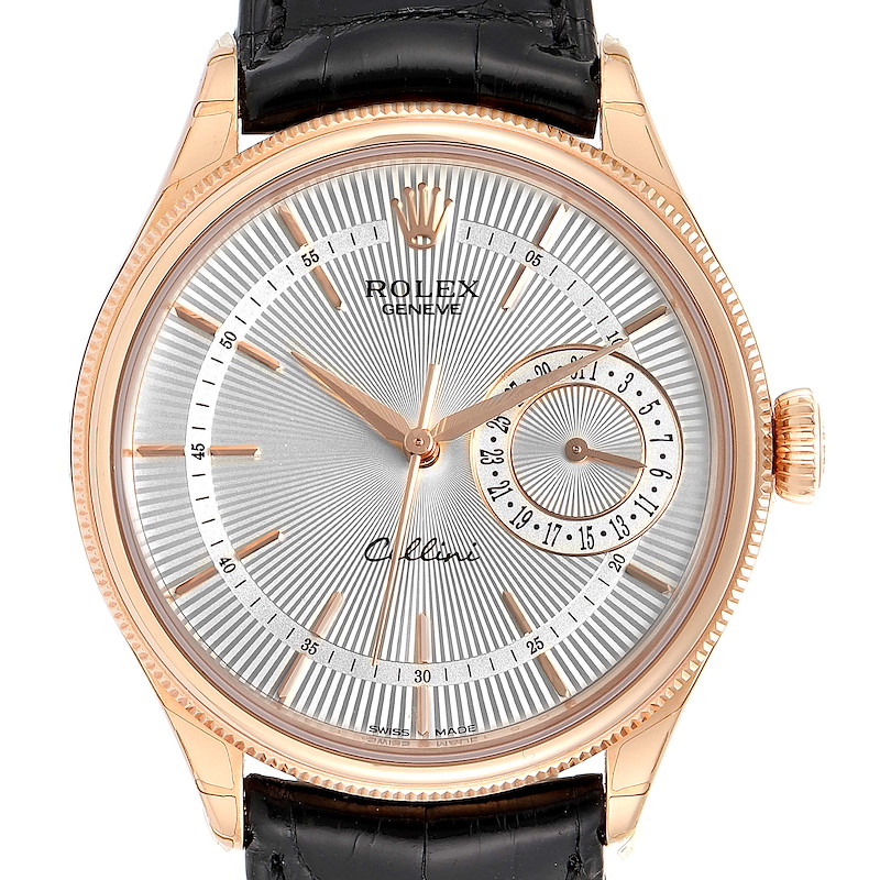 Rolex Cellini Date Everose Gold Silver Dial Automatic Watch 50515 Unworn SwissWatchExpo