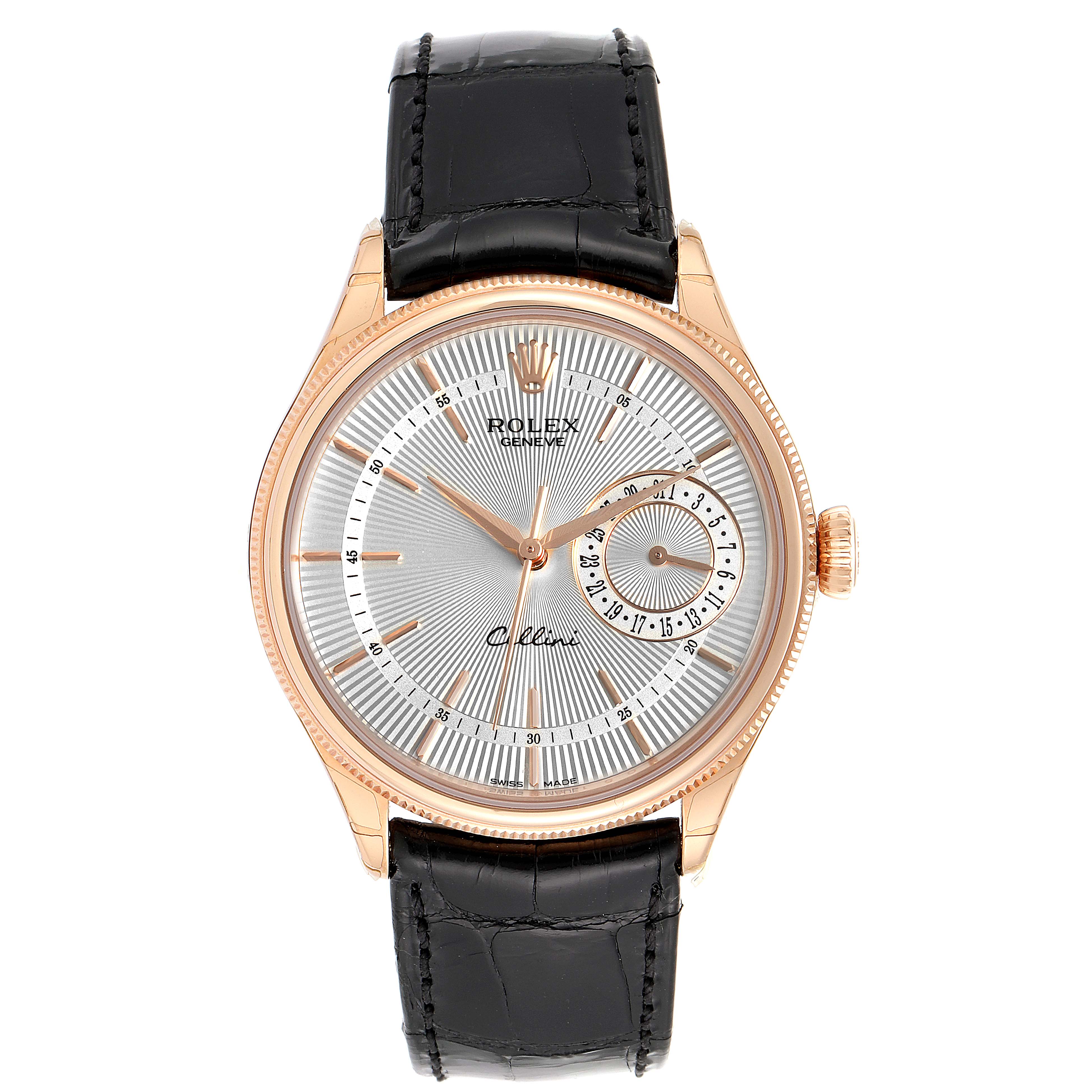 Rolex Cellini Date Everose Gold Silver Dial Automatic Watch 50515 Unworn | SwissWatchExpo