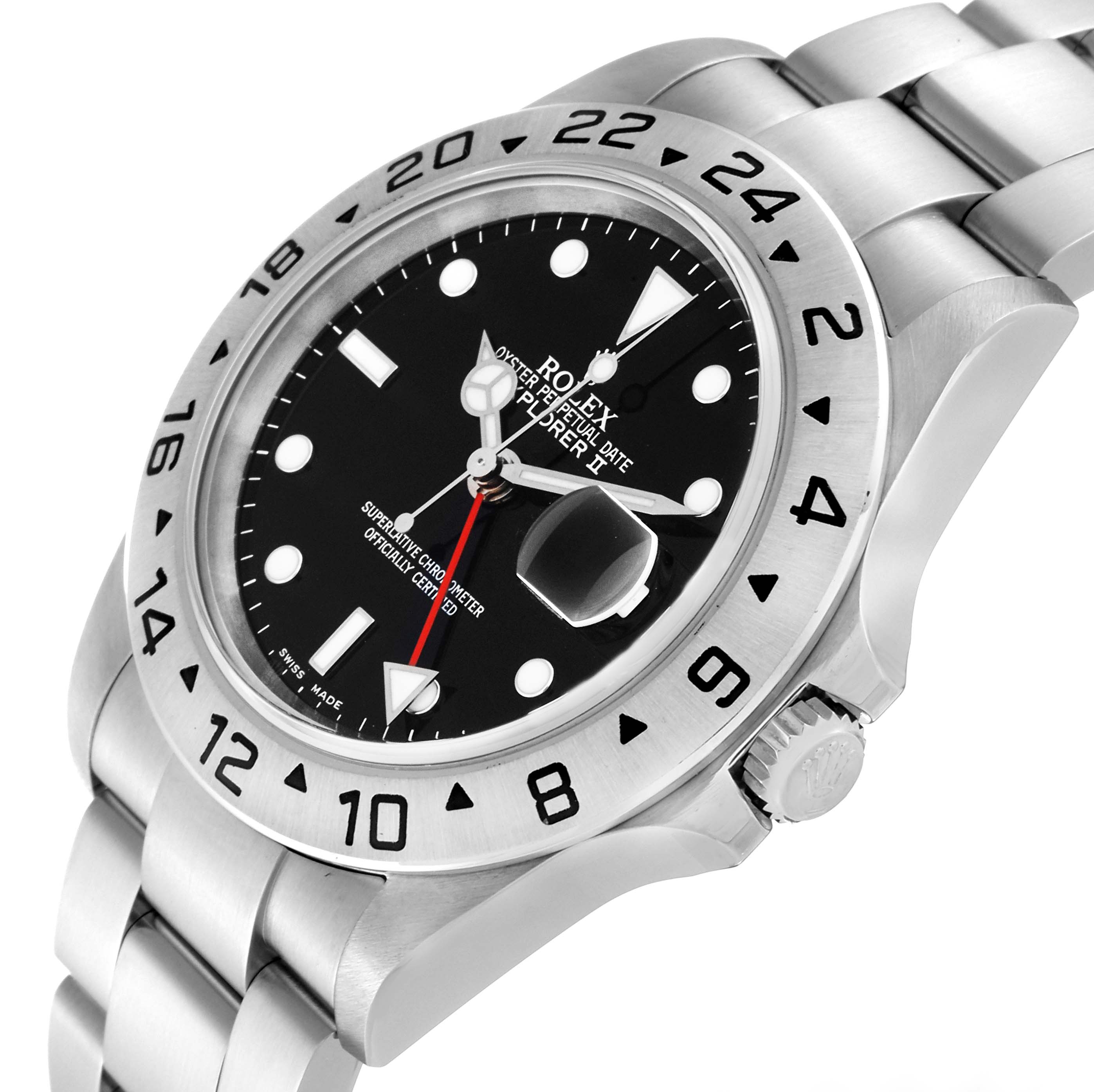 The image shows a close-up angle of a Rolex Explorer 16570 Men
s Stainless Steel Black Dial 16570 Men
s Stainless Steel Black Dial watch, highlighting the bezel, dial, crown, and bracelet.