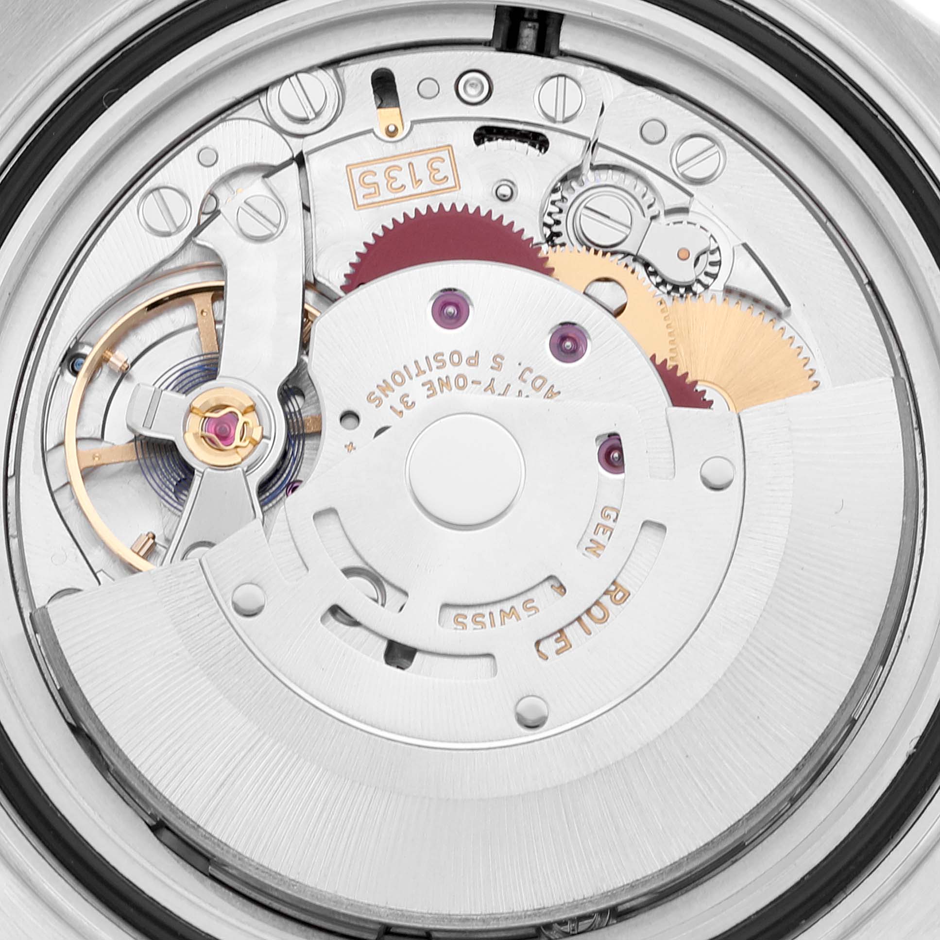 The image shows the internal mechanism of a Rolex Yacht-Master 116622 Men's Stainless Steel Blue Dial 116622 Men's Stainless Steel Blue Dial watch from a close-up, back view angle.