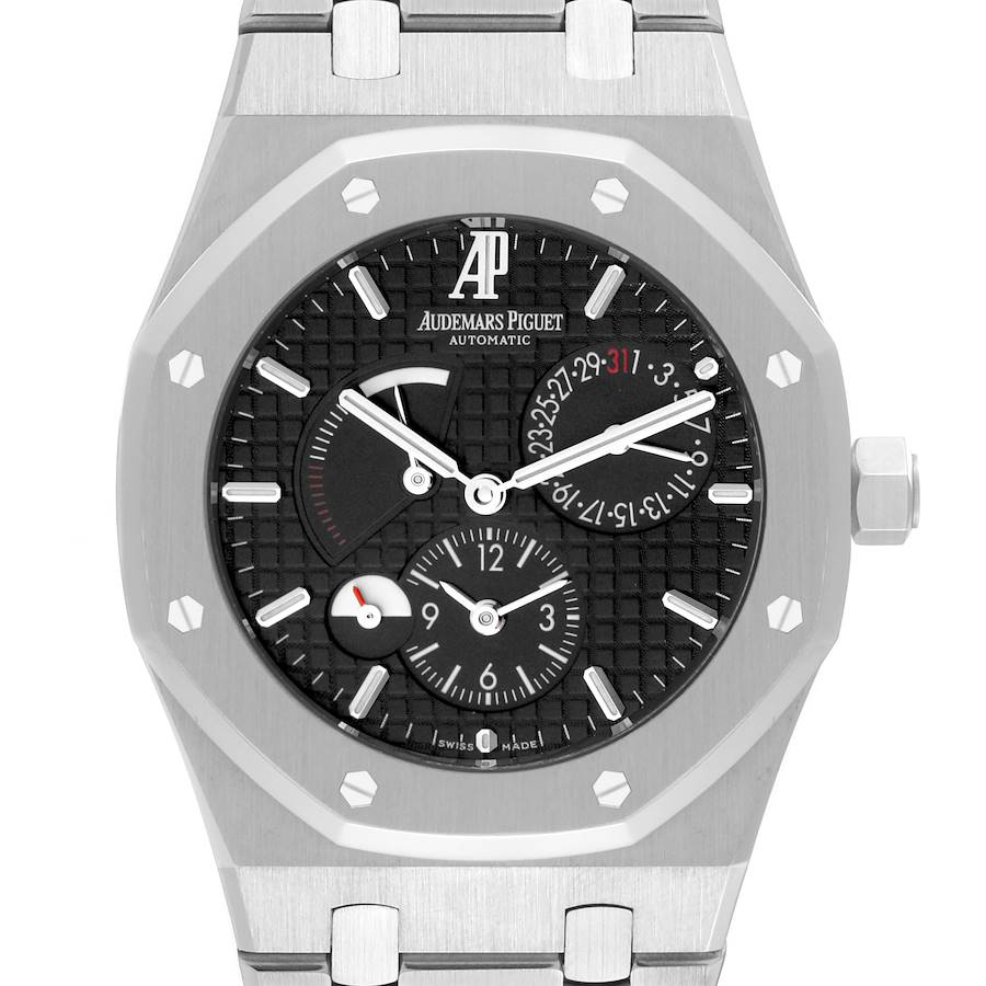 Audemars Piguet Royal Oak Dual Time Steel Mens Watch 26120ST Box Papers SwissWatchExpo