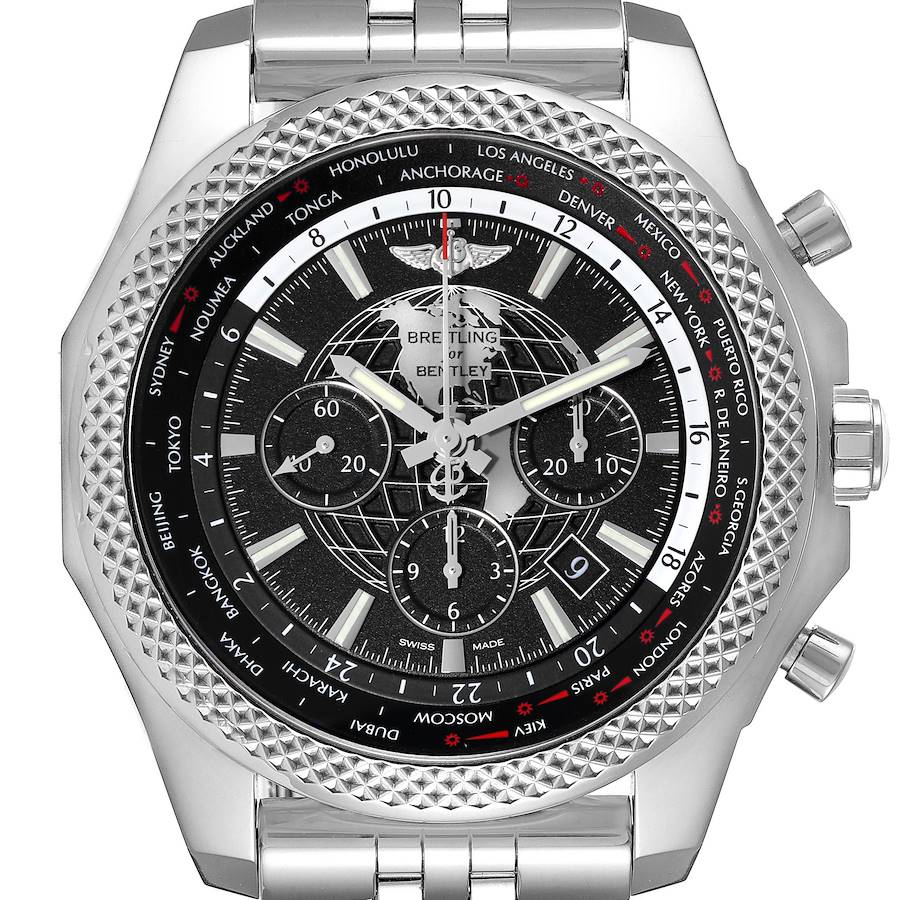 Breitling Bentley GMT B05 Unitime Black Dial Mens Watch AB0521 Box Card SwissWatchExpo