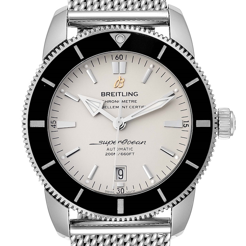 Breitling Superocean Heritage 46 Silver Dial Mens Watch AB2020 Box Card SwissWatchExpo