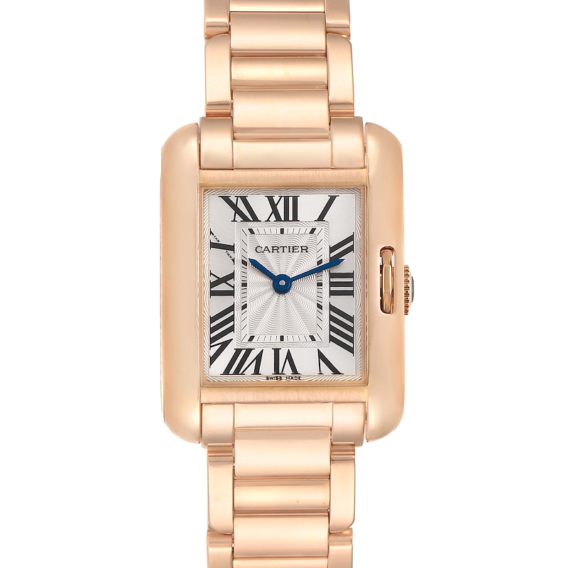 Cartier Tank Anglaise Small Silver Dial Rose Gold Ladies Watch W5310013 SwissWatchExpo