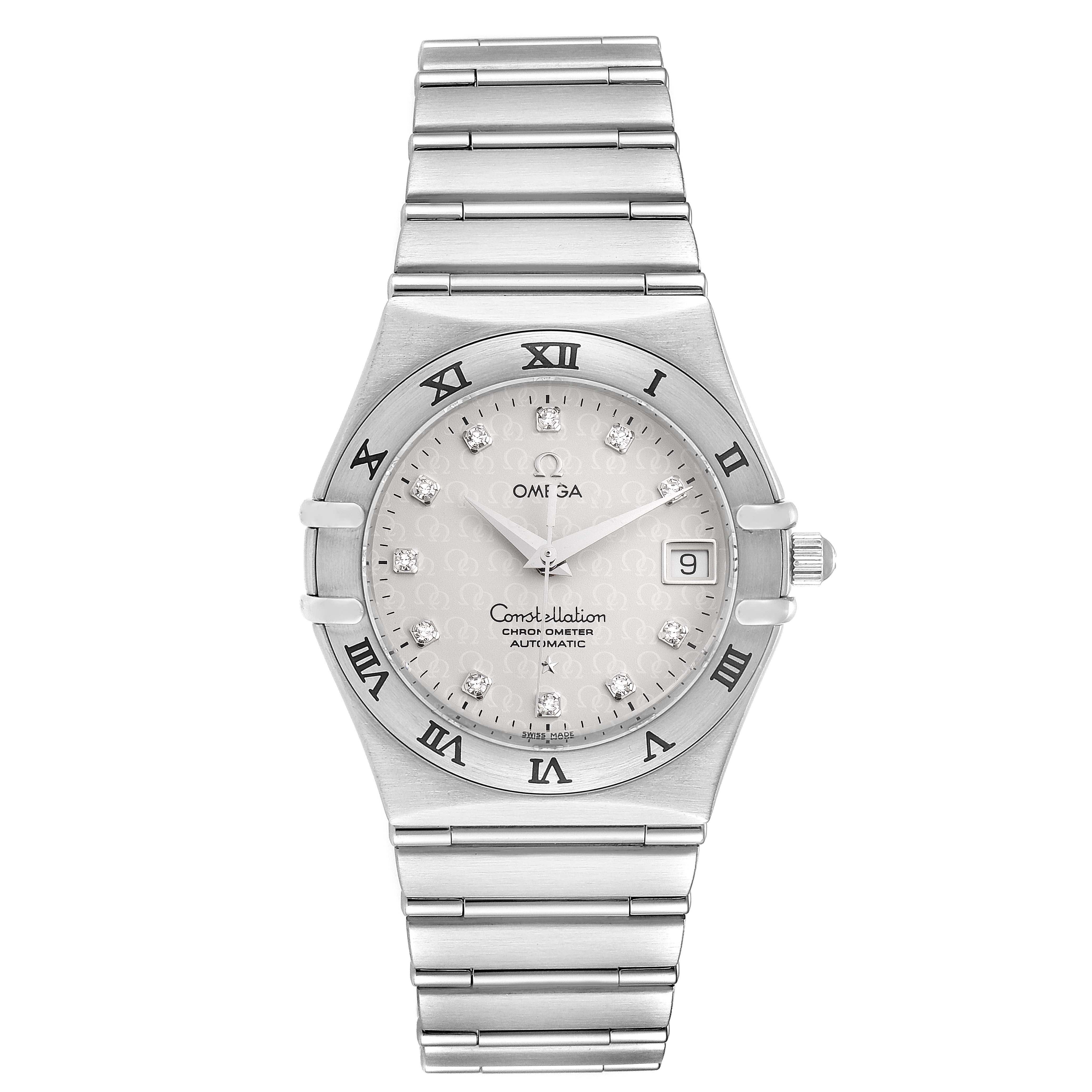 Omega Constellation Classic Steel Diamond Mens Watch 1504.35.00 ...