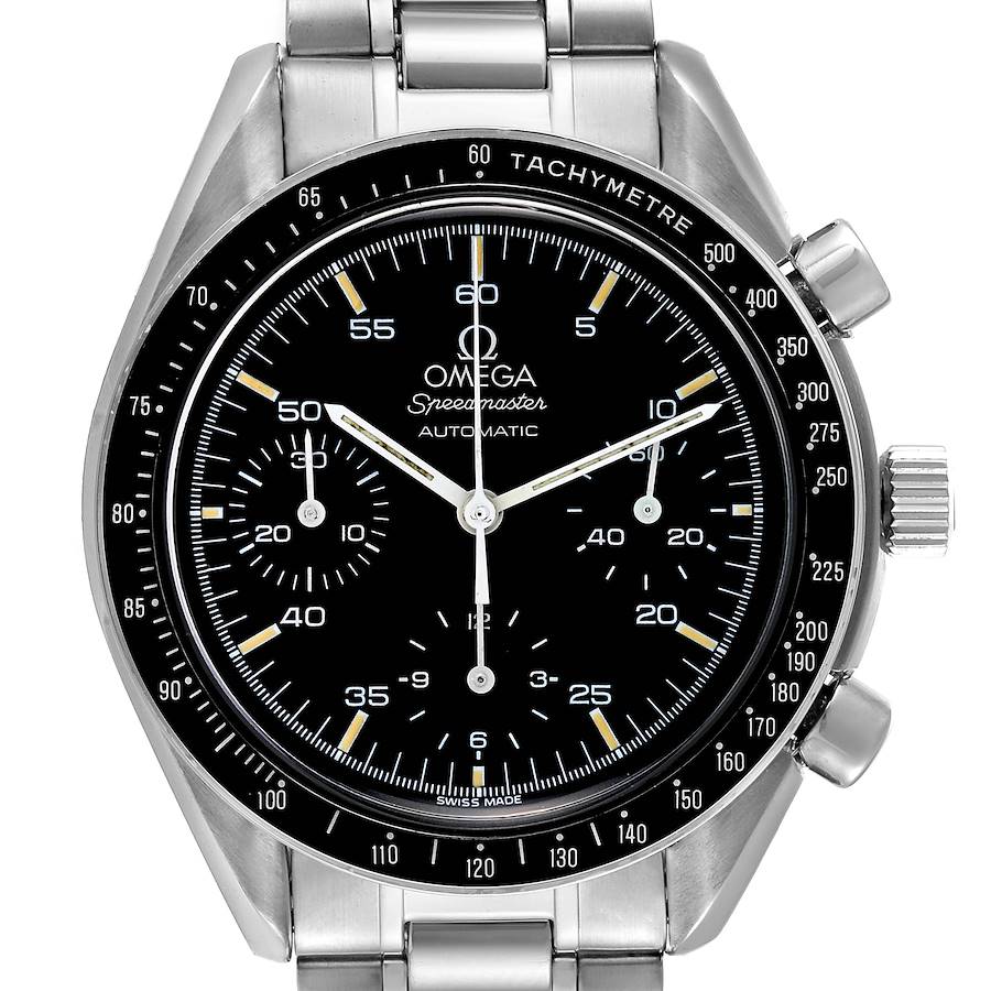 Omega Speedmaster Reduced Chronograph Steel Mens Watch 3510.50.00 SwissWatchExpo