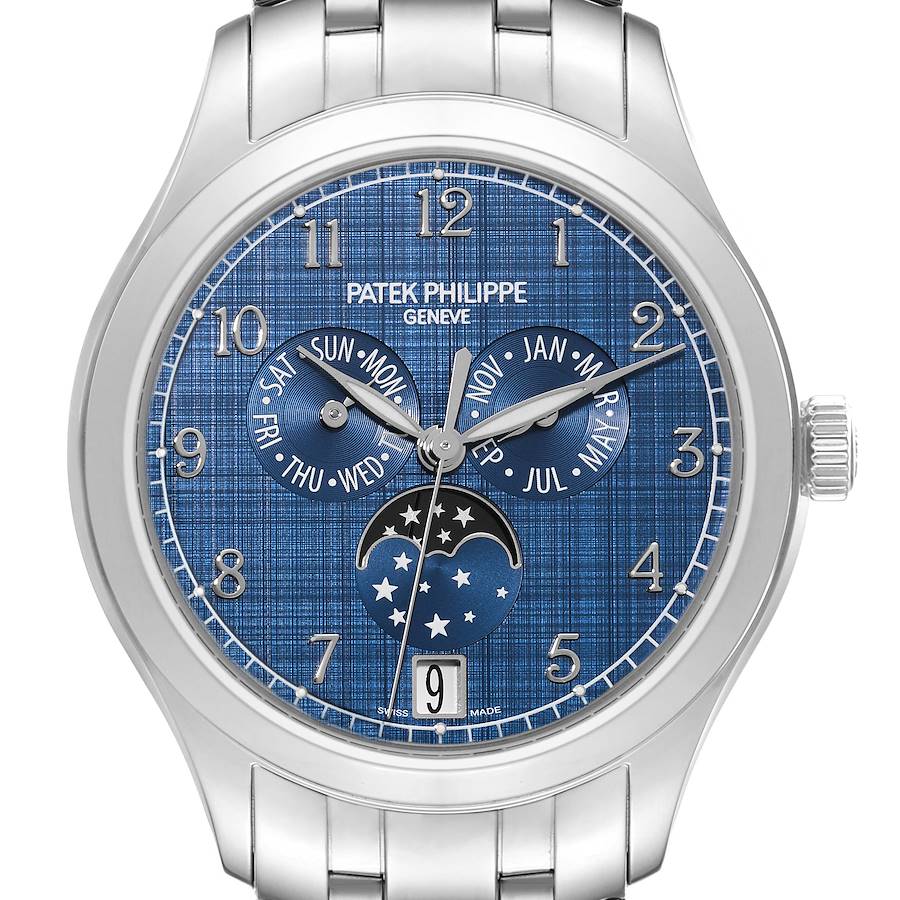 Patek Philippe Complications Annual Calendar Moonphase Steel Mens Watch 4947 SwissWatchExpo