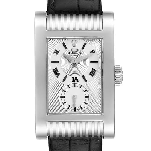 Photo of Rolex Cellini Prince 18K White Gold Silver Dial Mens Watch 5441 Unworn