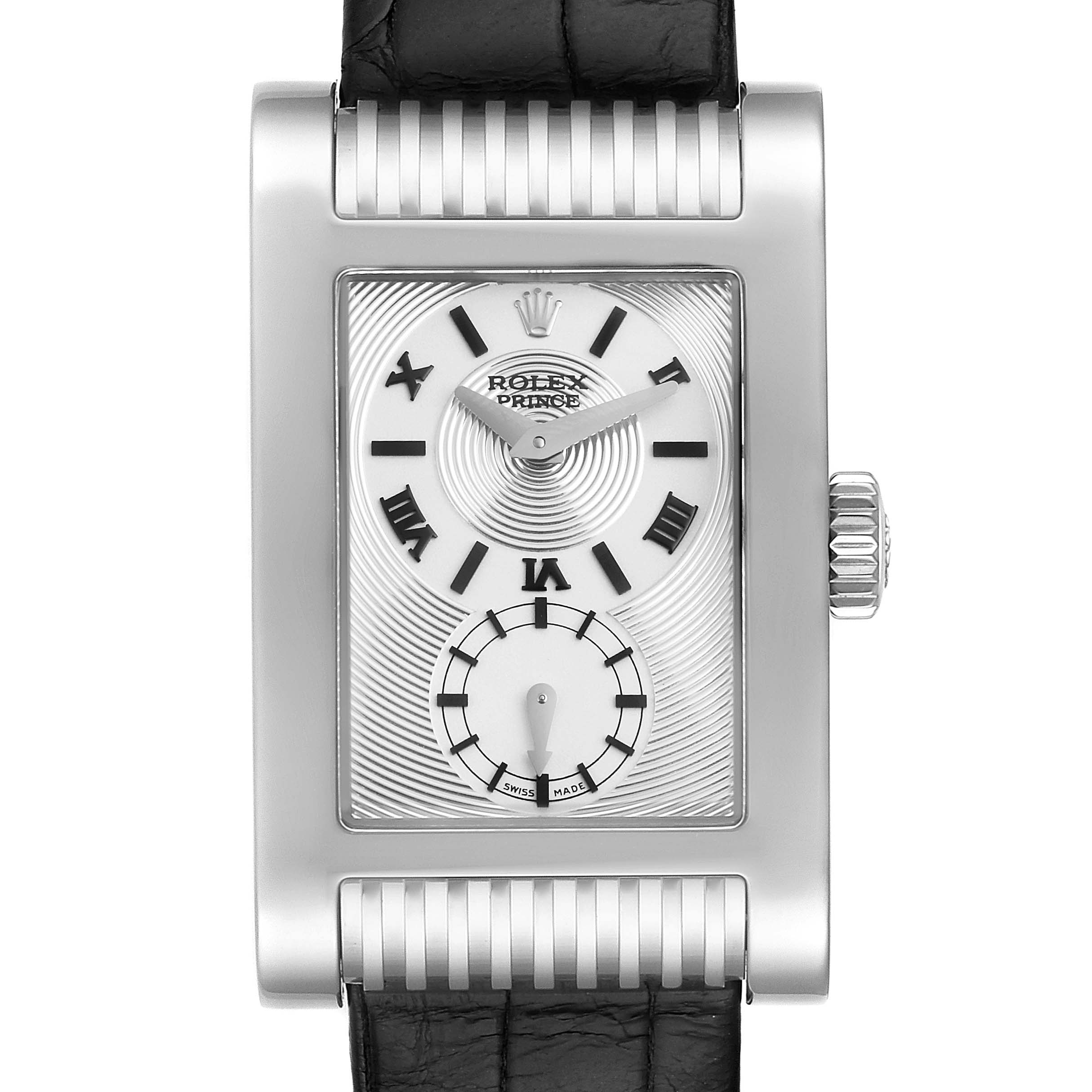 Rolex Cellini Prince 18K White Gold Silver Dial Mens Watch 5441 Unworn ...