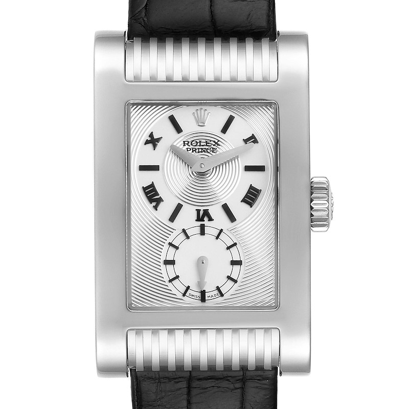 Rolex Cellini Prince 18K White Gold Silver Dial Mens Watch 5441 Unworn SwissWatchExpo