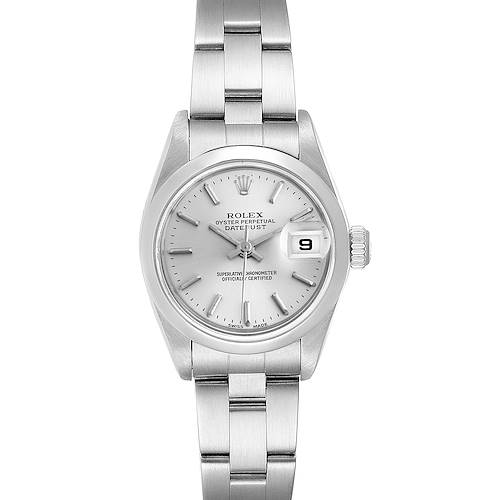 Photo of Rolex Date Silver Dial Oyster Bracelet Steel Ladies Watch 79160