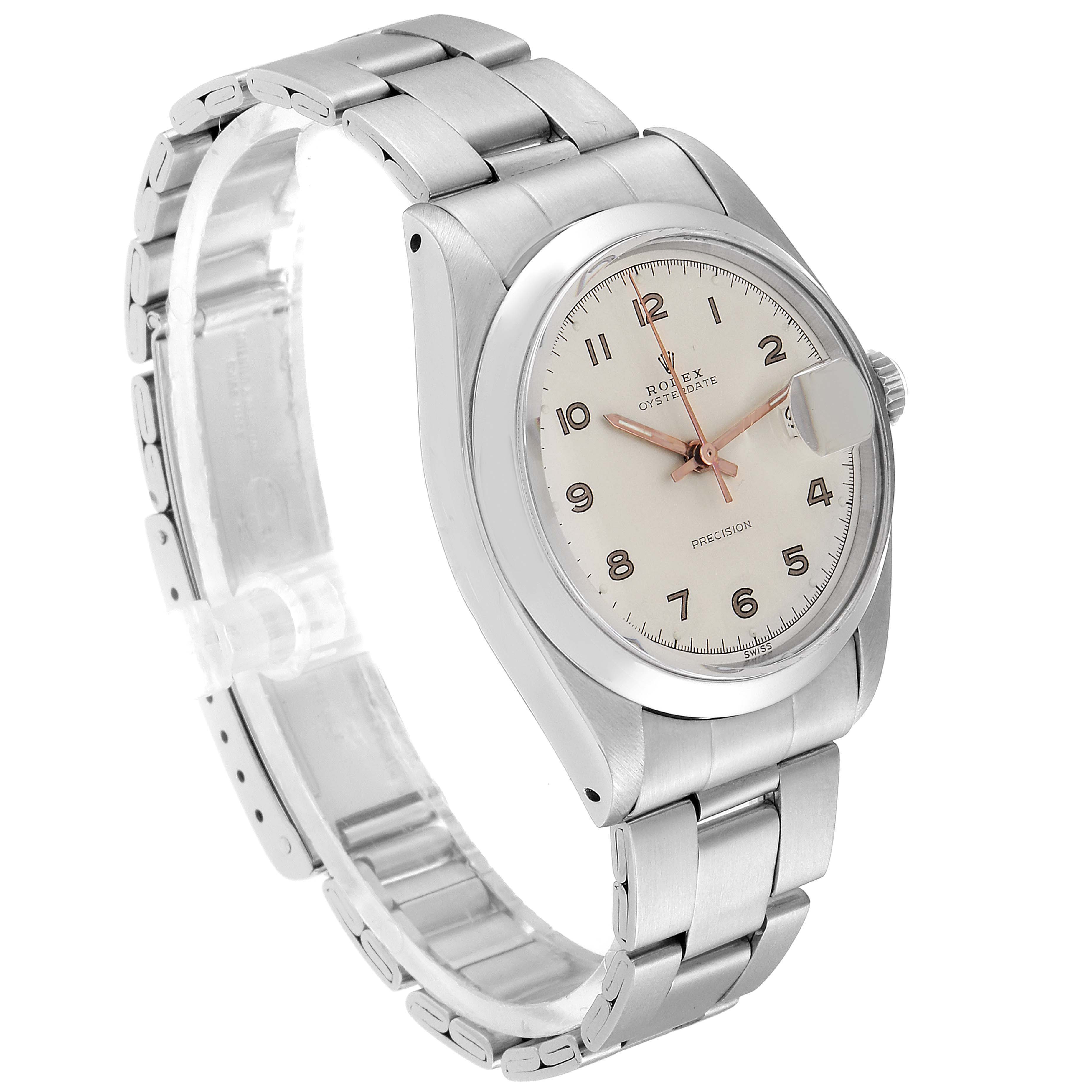 The Rolex Vintage Collection 6694 Men's Stainless Steel Silver Dial 6694 Men's Stainless Steel Silver Dial watch is shown at a three-quarter angle, displaying the face, crown, and bracelet.