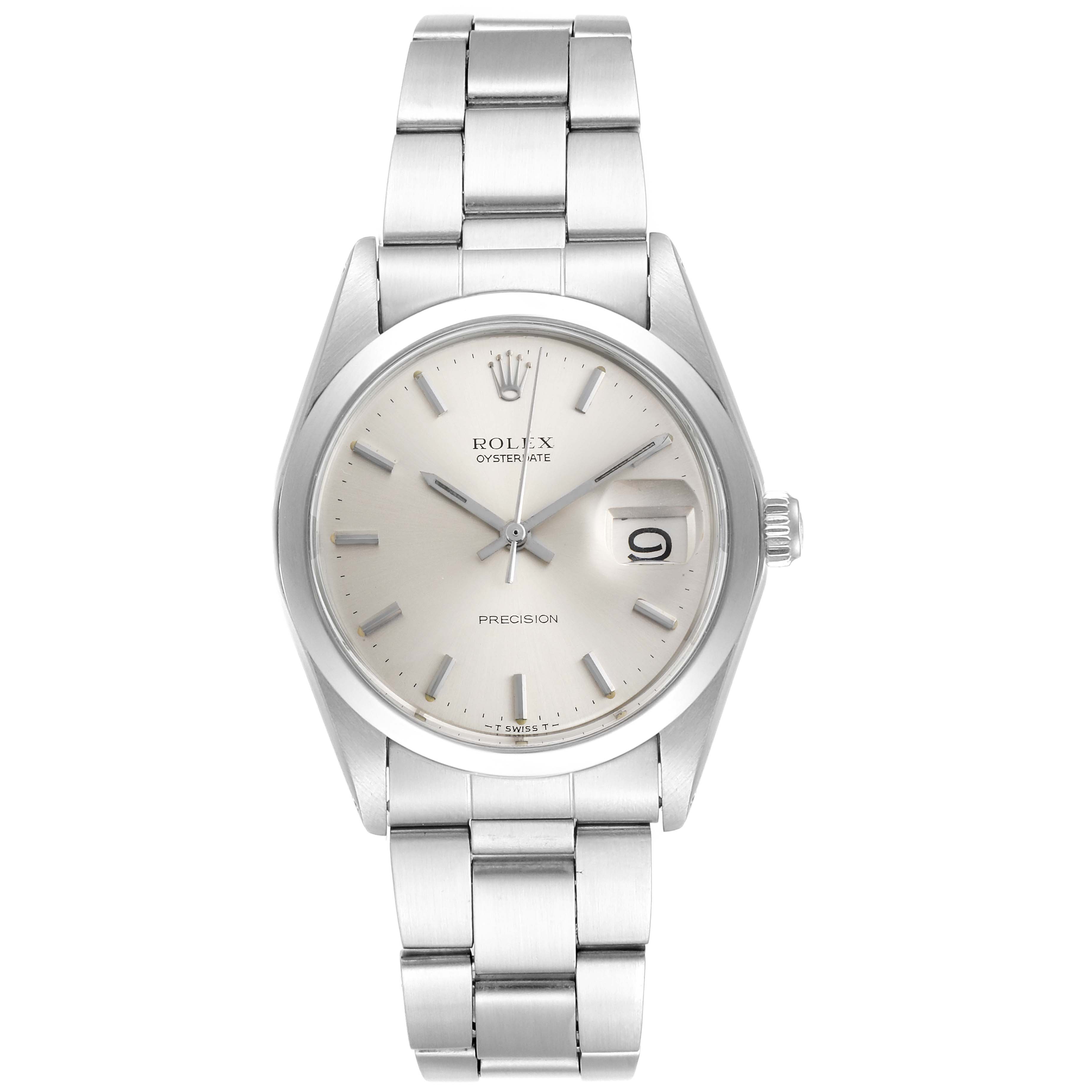 The image shows a front view of the Vintage Collection model by Rolex, displaying the dial, bezel, and bracelet.