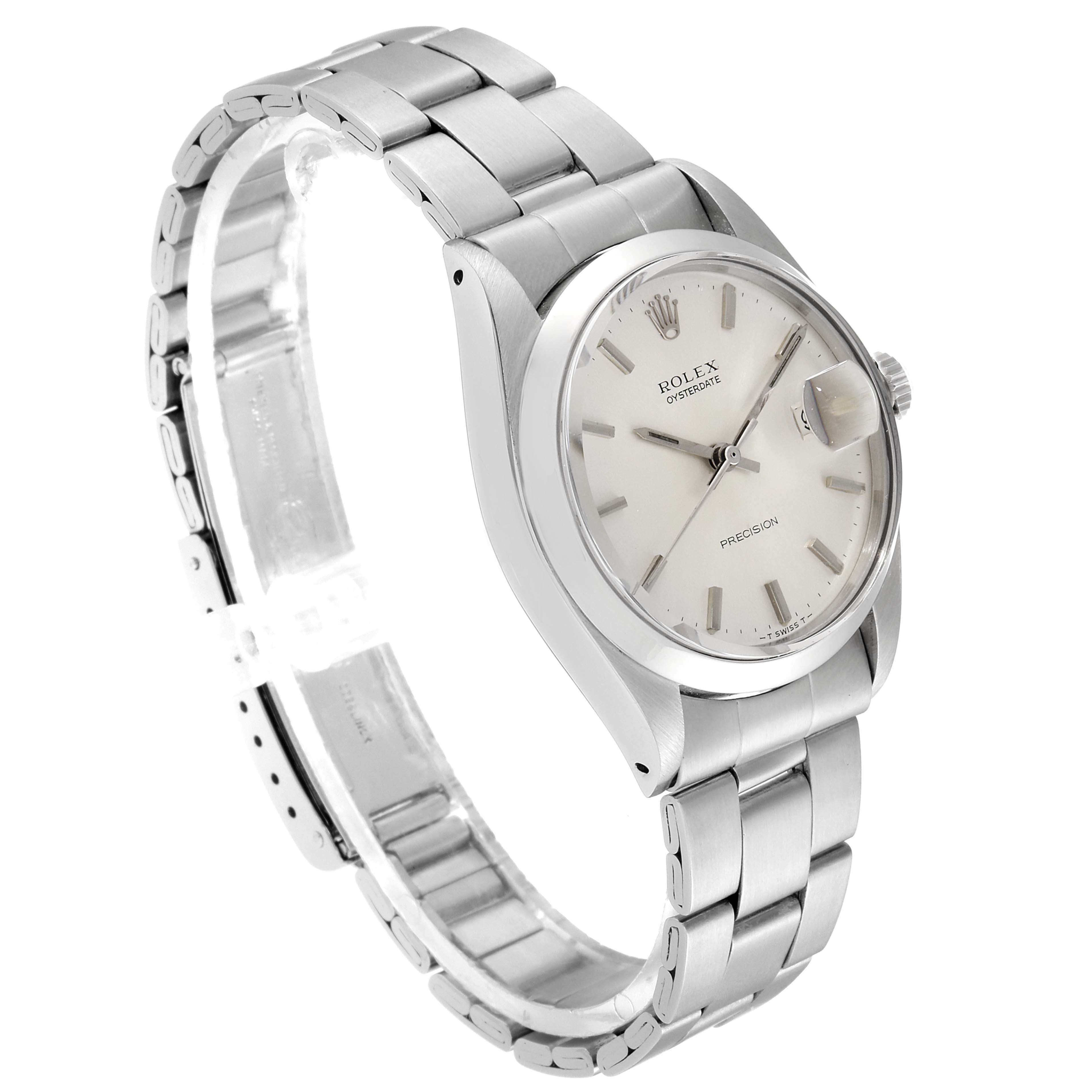 The Rolex Vintage Collection 6694 Men's Stainless Steel Silver Dial 6694 Men's Stainless Steel Silver Dial watch is shown at a three-quarter angle highlighting the dial, bezel, crown, and bracelet.
