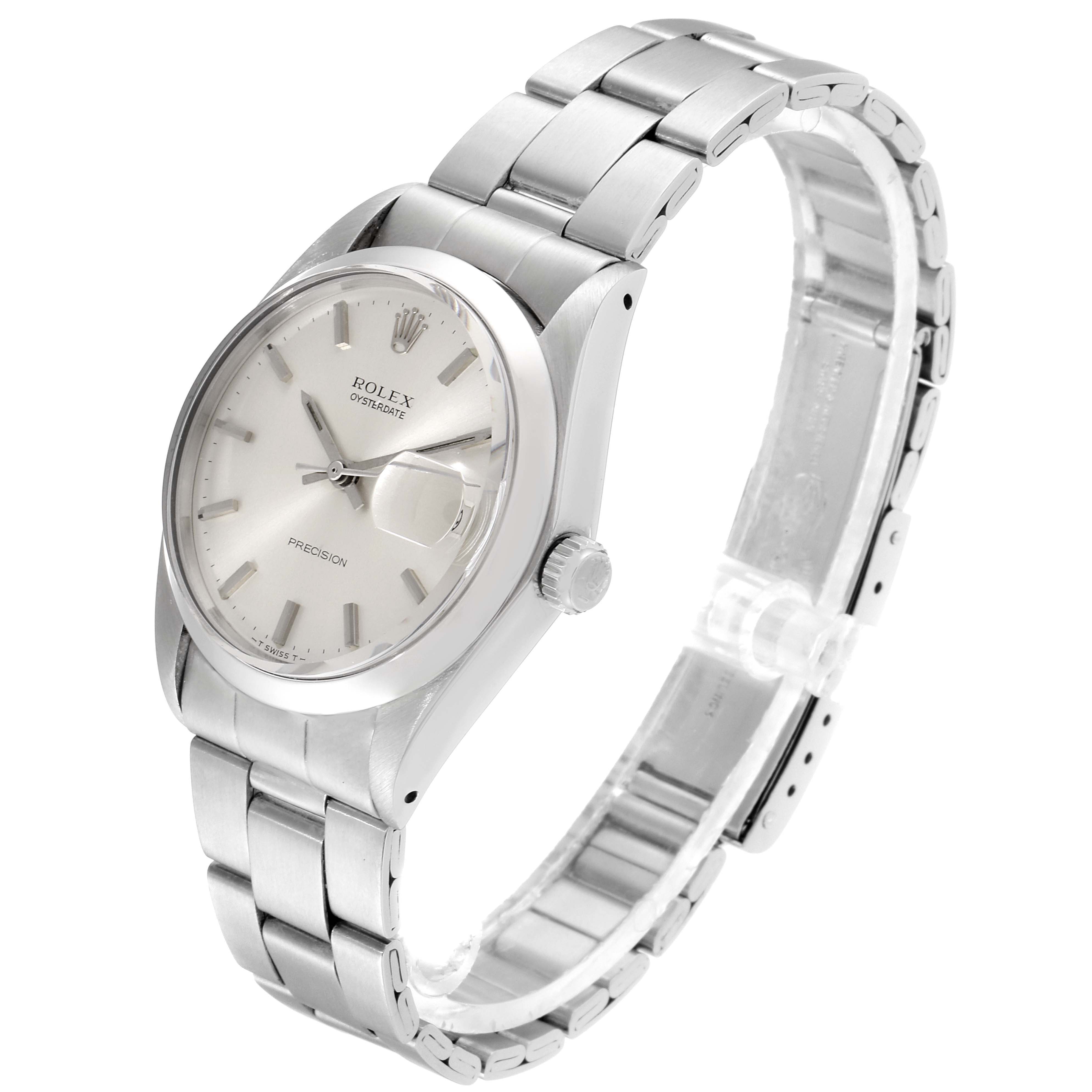The Rolex Vintage Collection 6694 Men's Stainless Steel Silver Dial 6694 Men's Stainless Steel Silver Dial watch is shown from a three-quarters angle, highlighting its dial, case, and bracelet.
