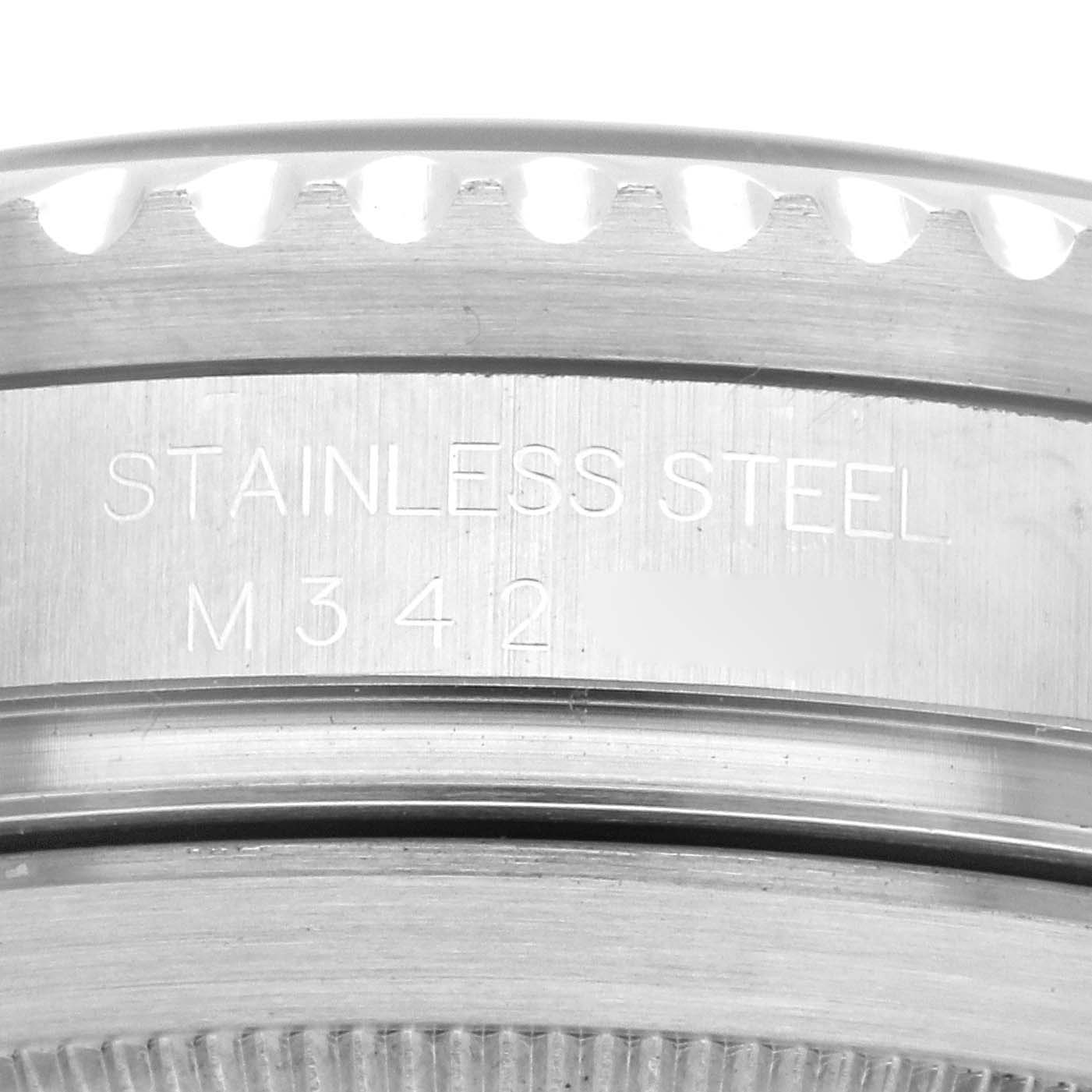 The image shows a close-up of the stainless steel case and bezel edge of a Rolex Sea-Dweller 16600 Men
s Stainless Steel Black Dial 16600 Men
s Stainless Steel Black Dial watch.