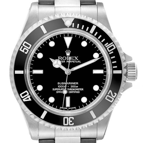 Photo of Rolex Submariner No Date 40mm 4 Liner Steel Mens Watch 14060 Box Card