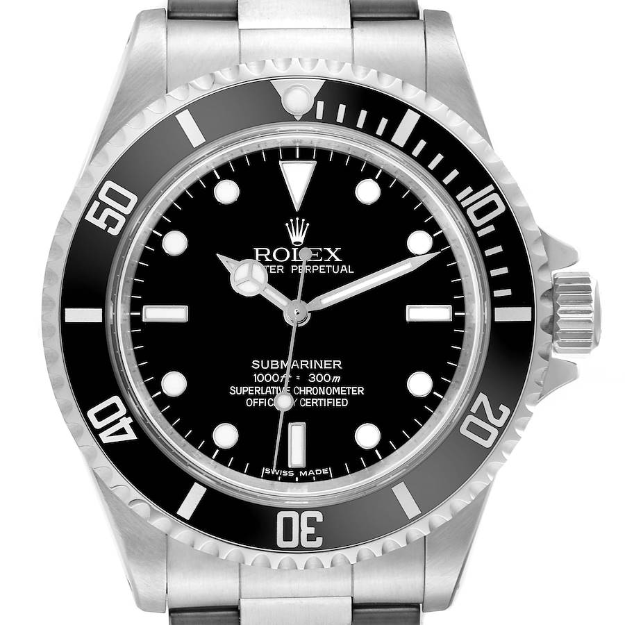 Rolex Submariner No Date 40mm 4 Liner Steel Mens Watch 14060 Box Card SwissWatchExpo