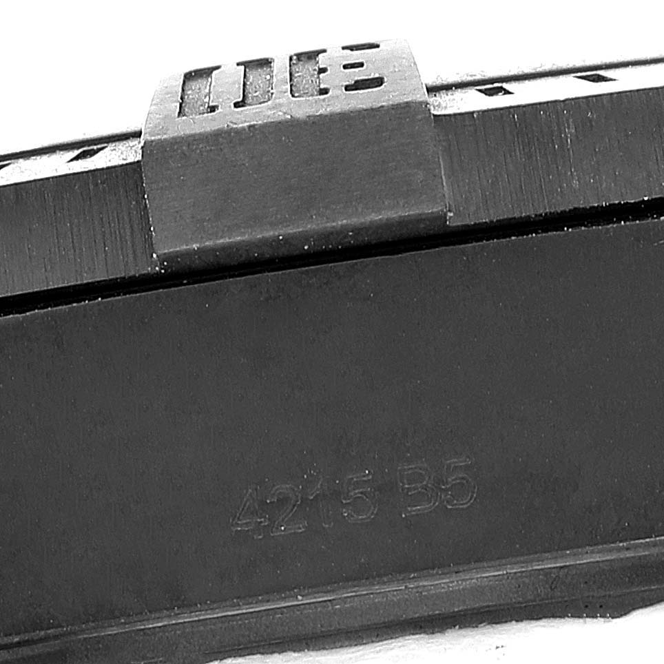 This image shows a close-up of the clasp of a Breitling Avenger V17310 Men's Titanium Black Dial V17310 Men's Titanium Black Dial watch strap, featuring a numerical engraving.