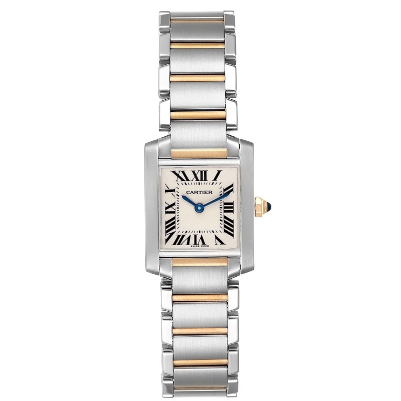 cartier tank francaise small white gold