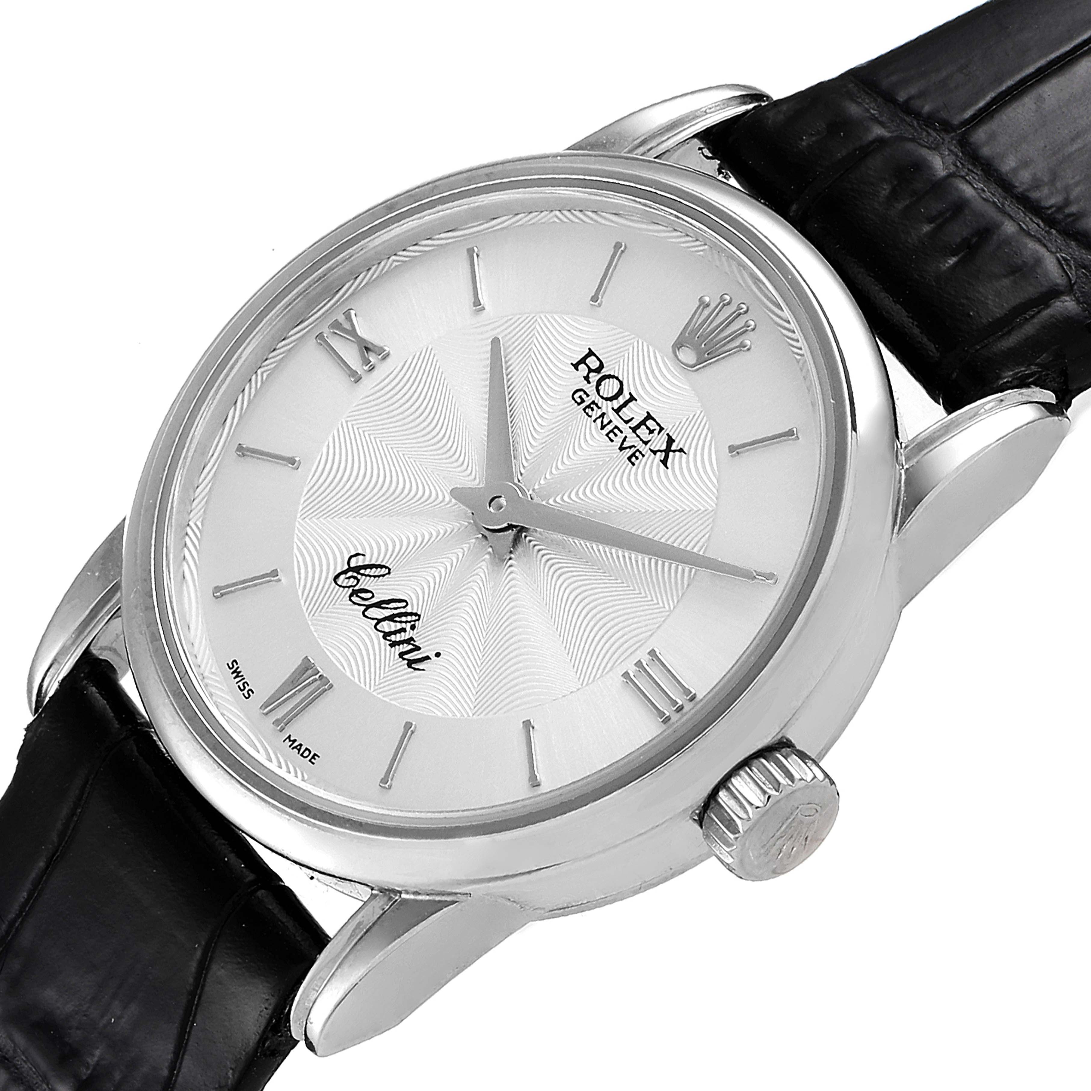 Rolex Cellini Classic White Gold Silver Dial Ladies Watch 6111 Papers ...